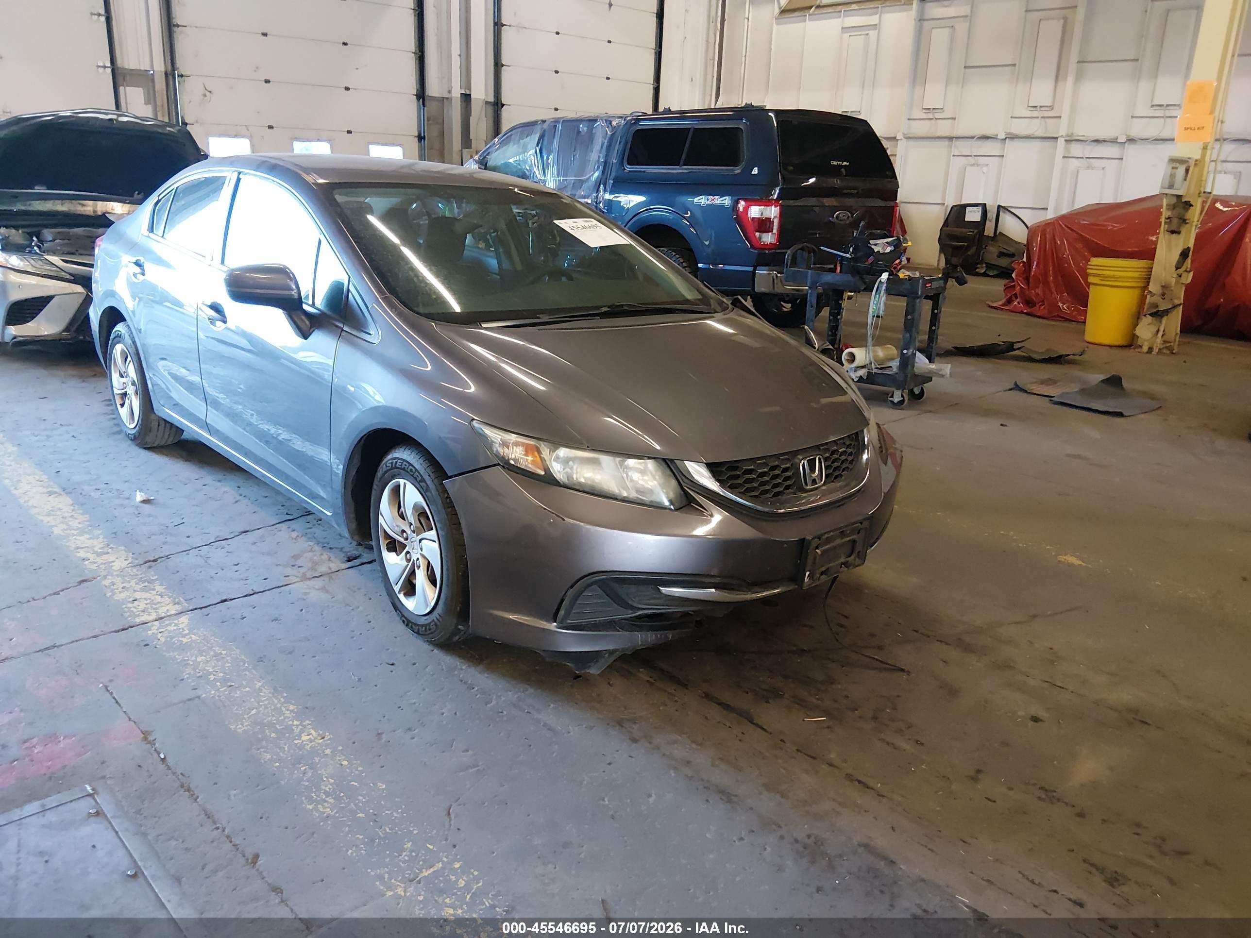 2014 Honda Civic Lx Серый vin: 19XFB2F57EE266360
