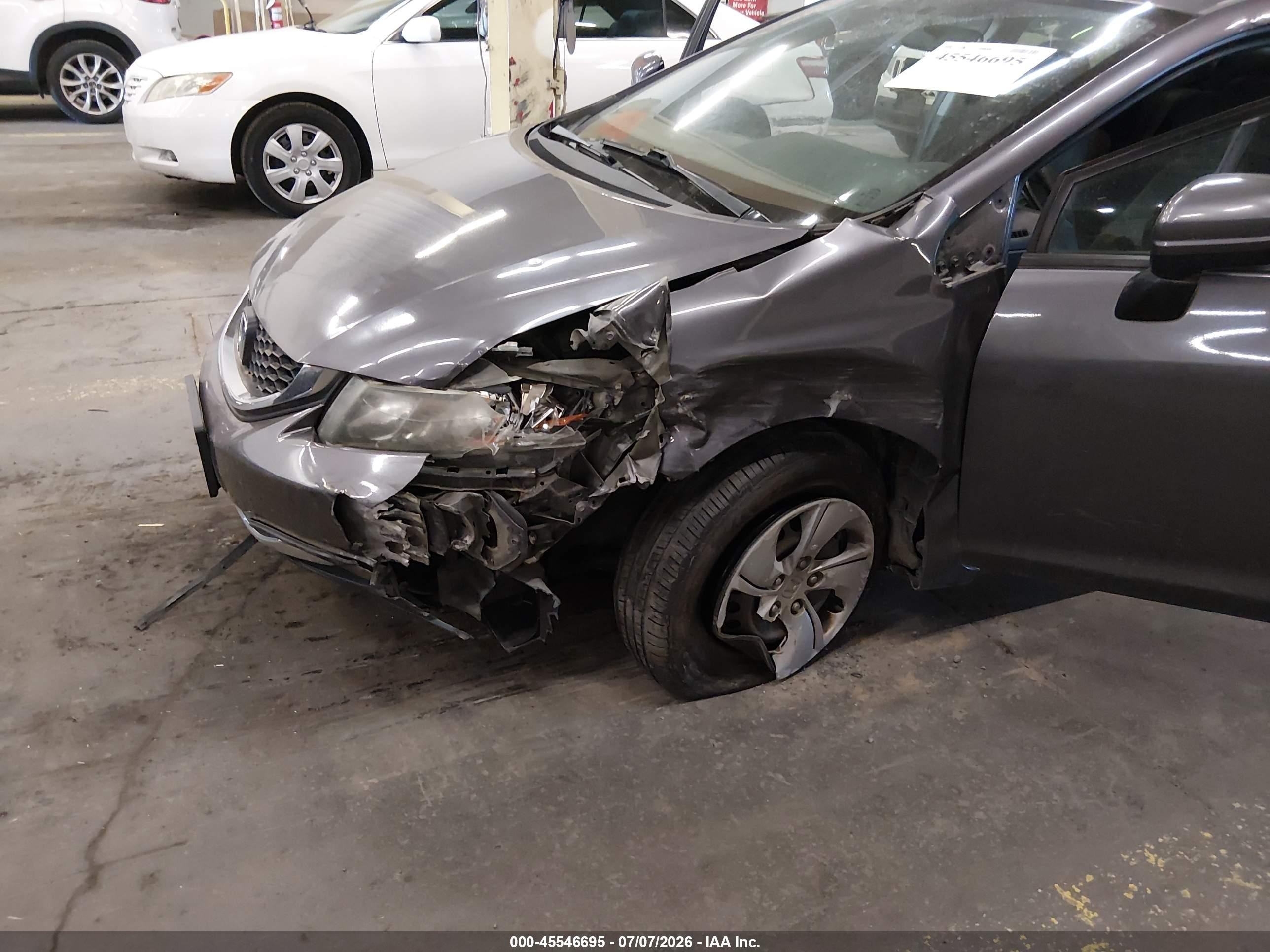 2014 Honda Civic Lx Серый vin: 19XFB2F57EE266360