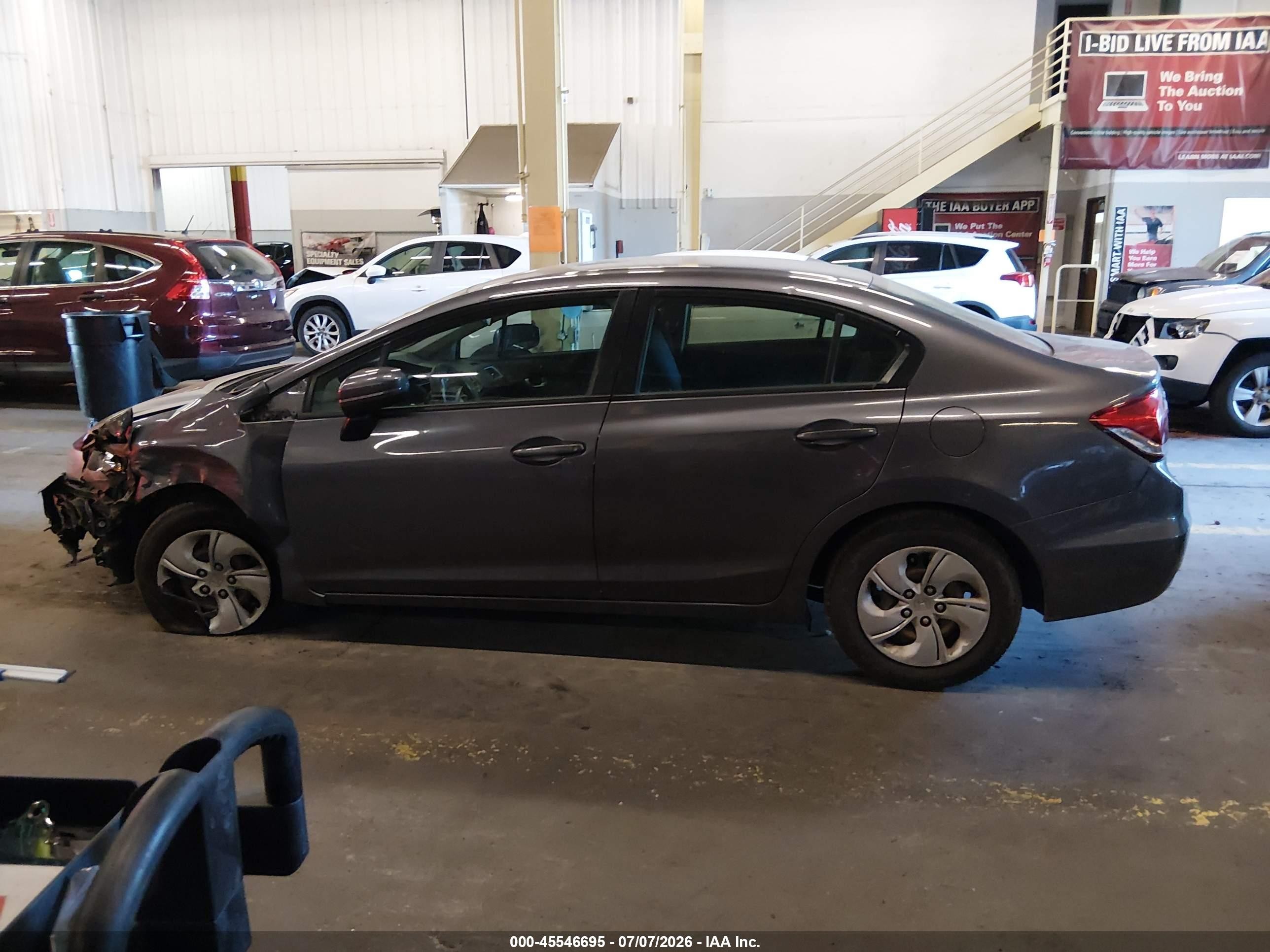 2014 Honda Civic Lx Серый vin: 19XFB2F57EE266360