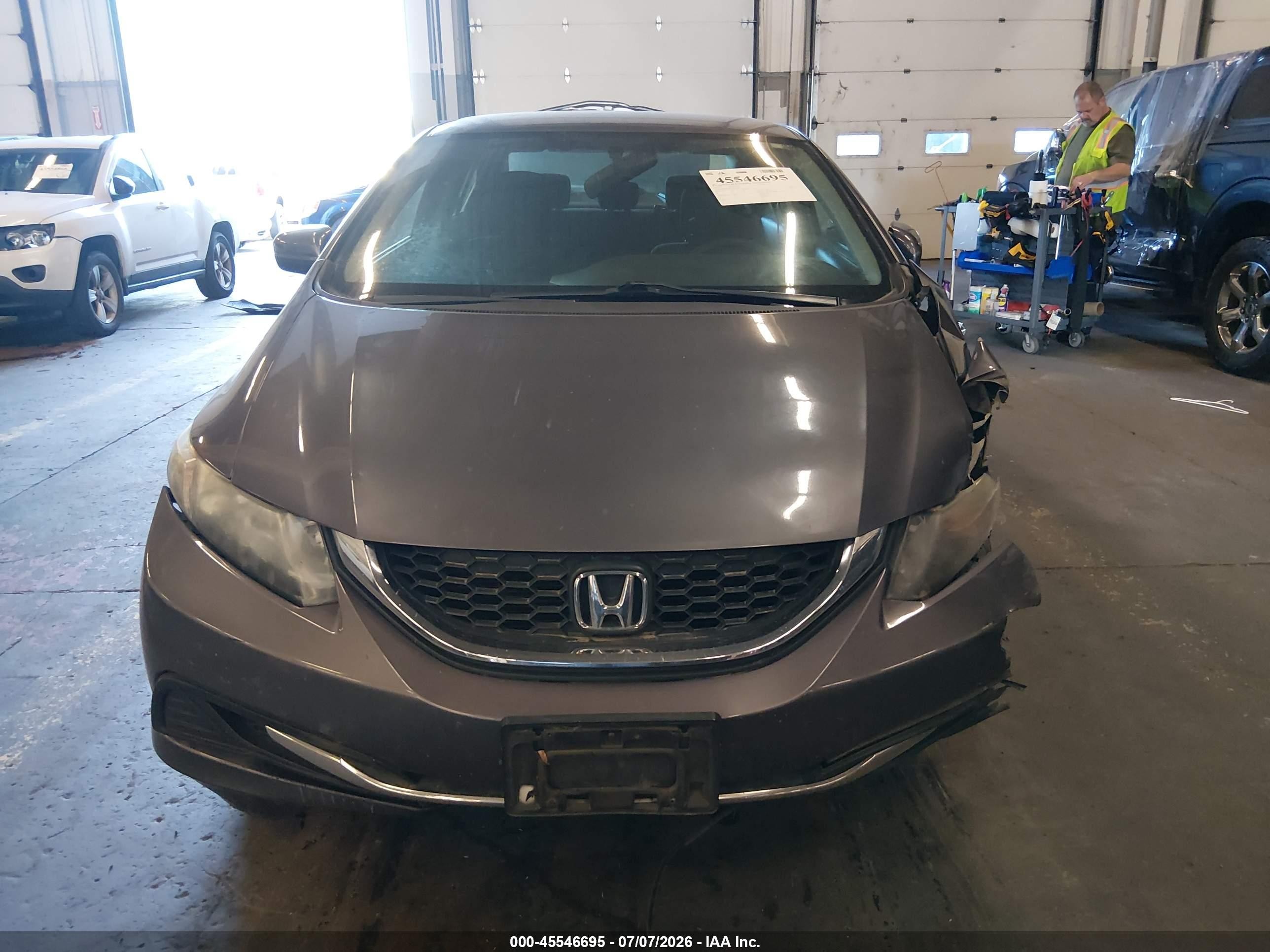 2014 Honda Civic Lx Серый vin: 19XFB2F57EE266360