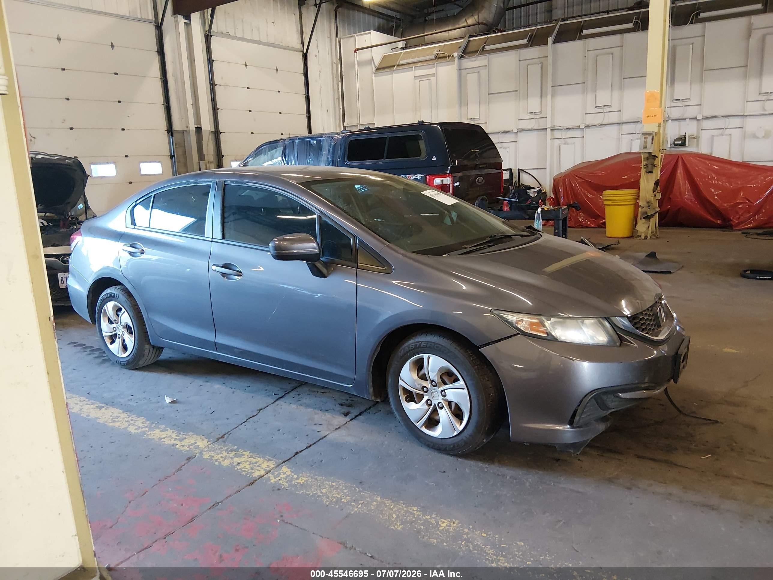 2014 Honda Civic Lx Серый vin: 19XFB2F57EE266360