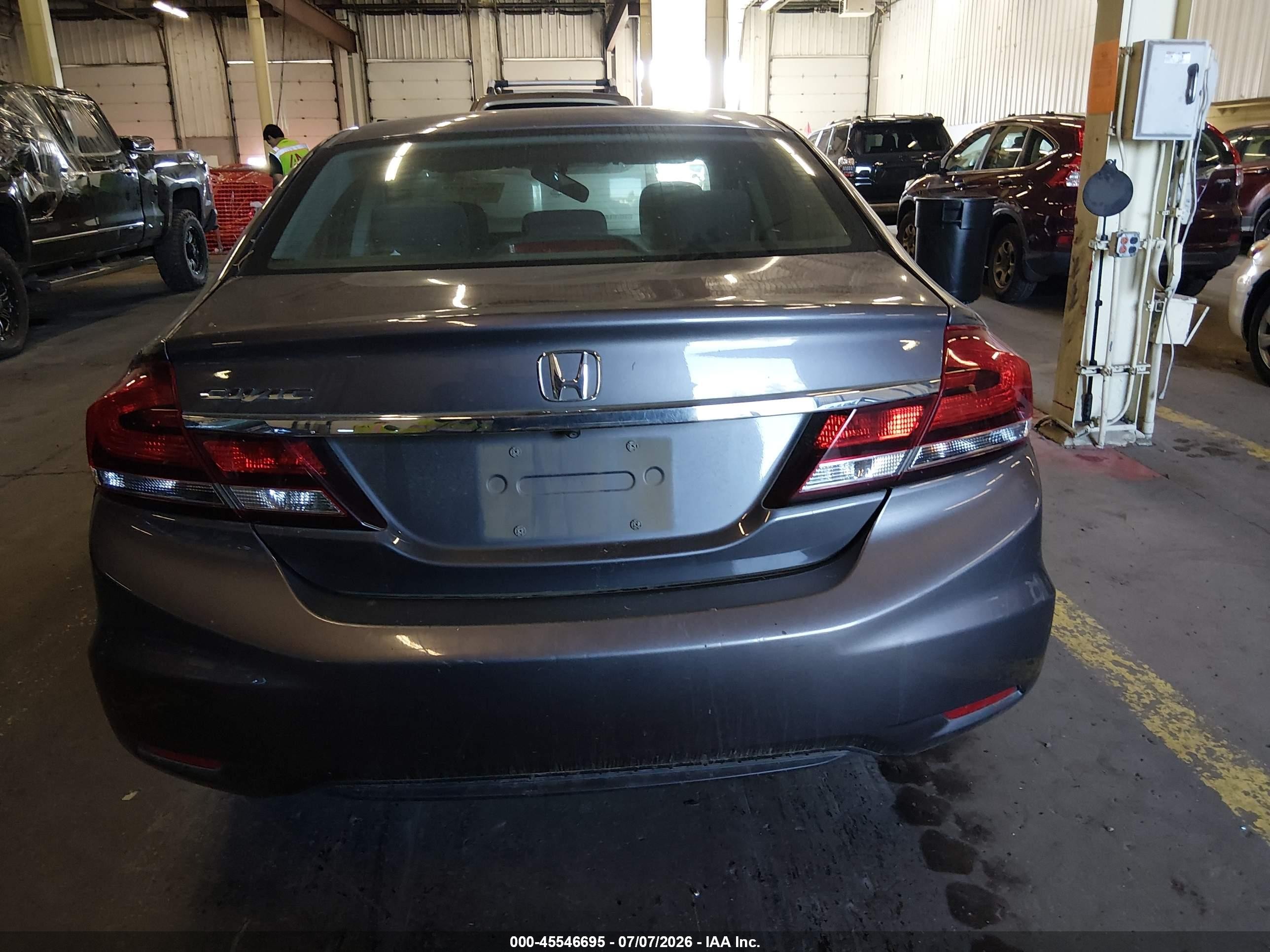 2014 Honda Civic Lx Серый vin: 19XFB2F57EE266360