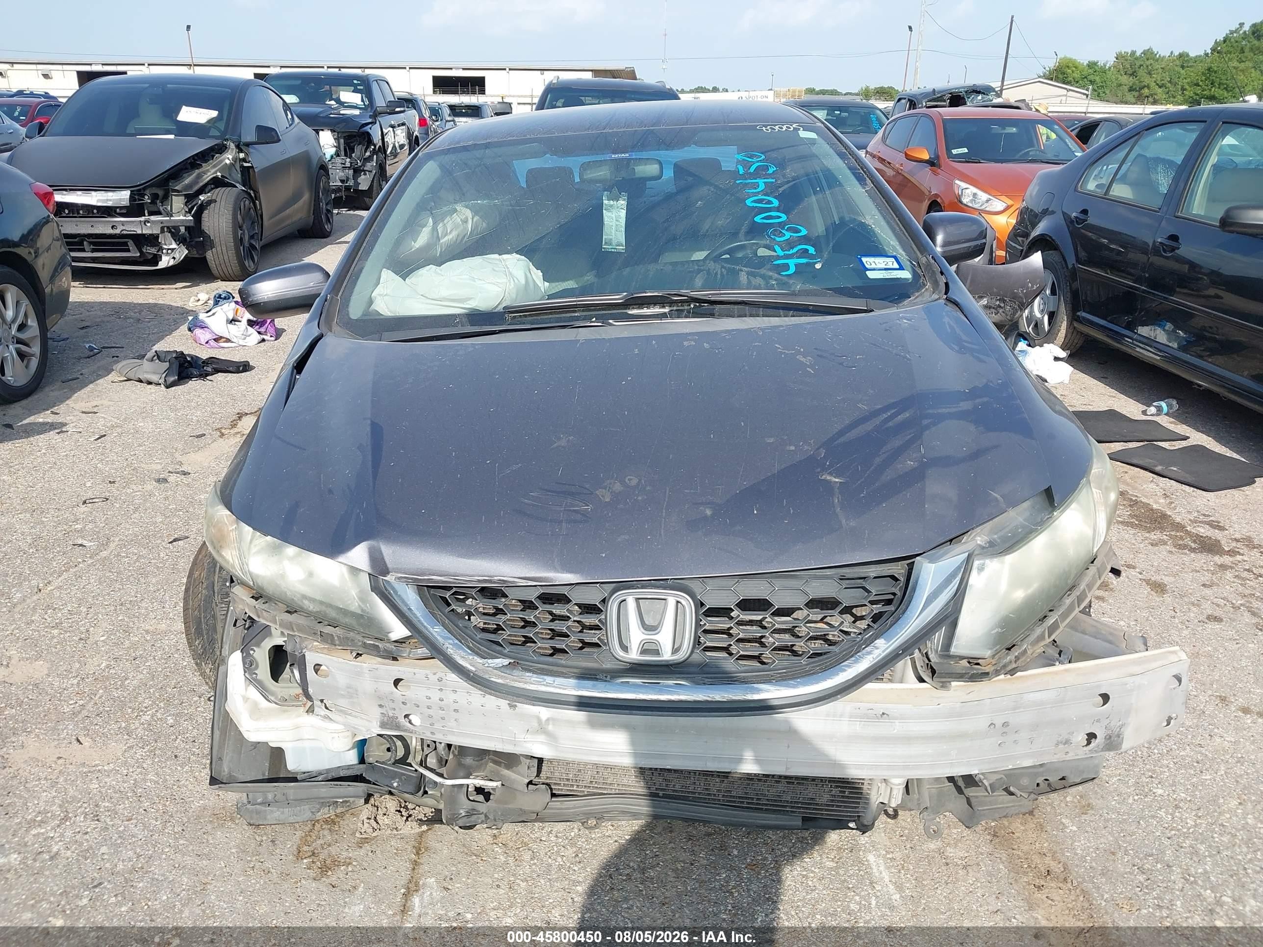 2015 Honda Civic Lx Gray vin: 19XFB2F57FE000869