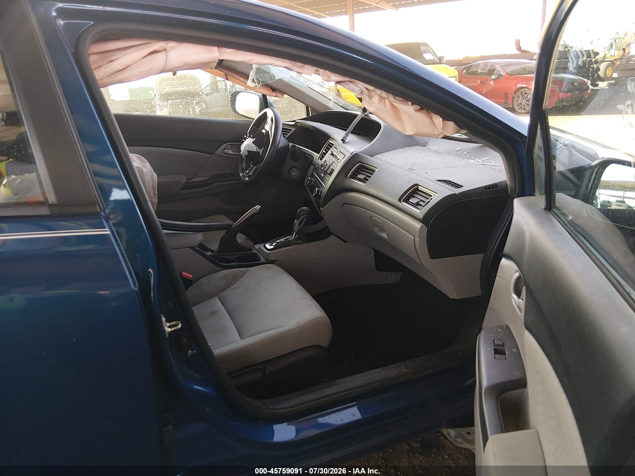 2015 Honda Civic Lx Blue vin: 19XFB2F57FE003335