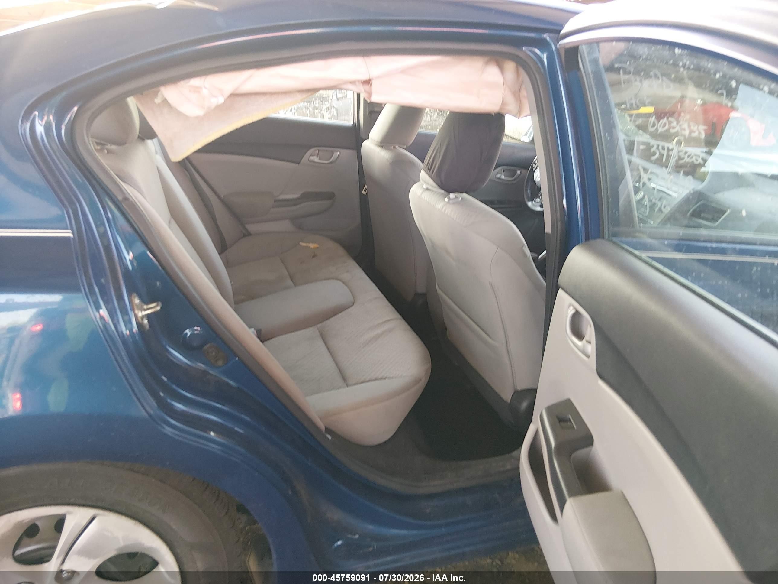 2015 Honda Civic Lx Blue vin: 19XFB2F57FE003335