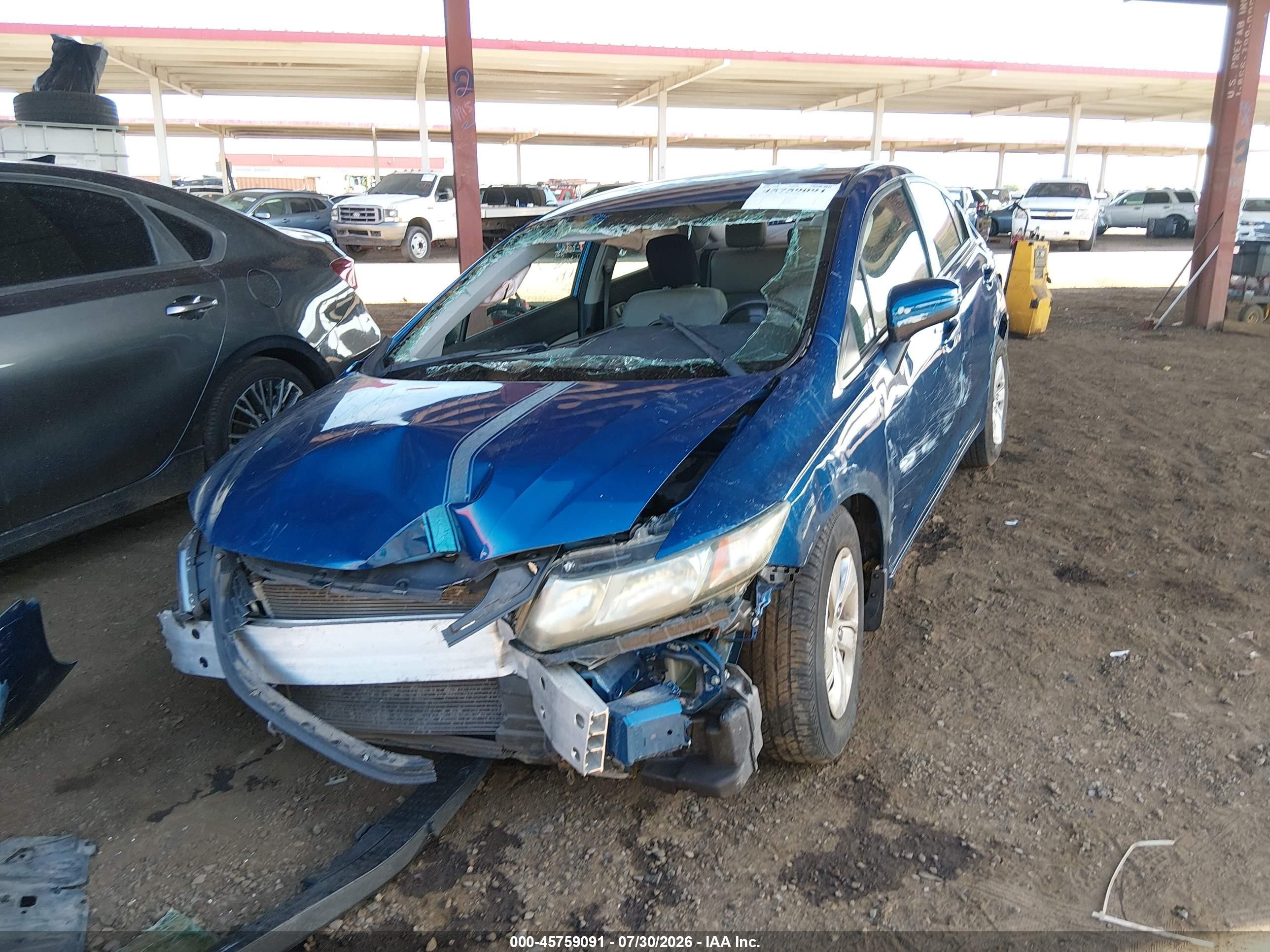 2015 Honda Civic Lx Blue vin: 19XFB2F57FE003335