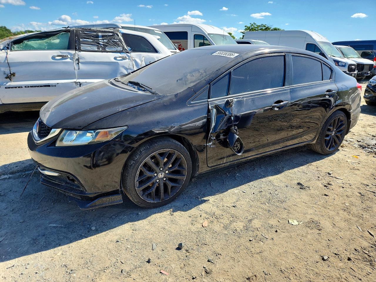 2015 Honda Civic Lx Черный vin: 19XFB2F57FE003805