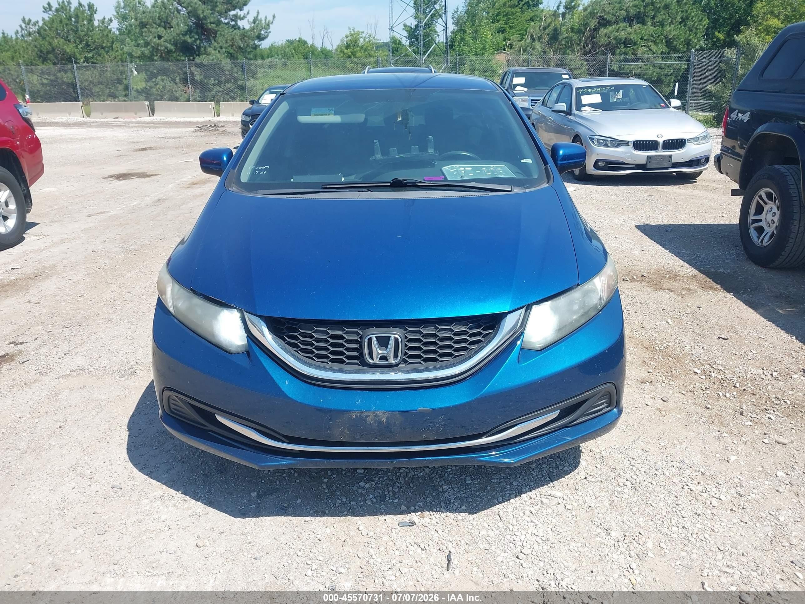 2015 Honda Civic Lx Blue vin: 19XFB2F57FE007854