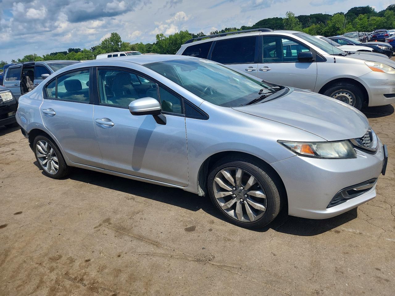 2015 Honda Civic Lx Silver vin: 19XFB2F57FE018515