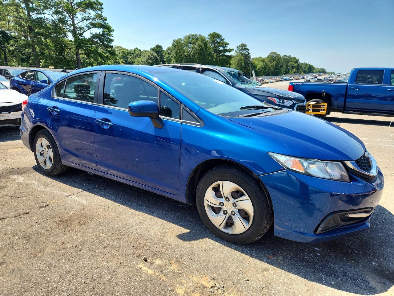 2015 Honda Civic Lx Синий vin: 19XFB2F57FE019678