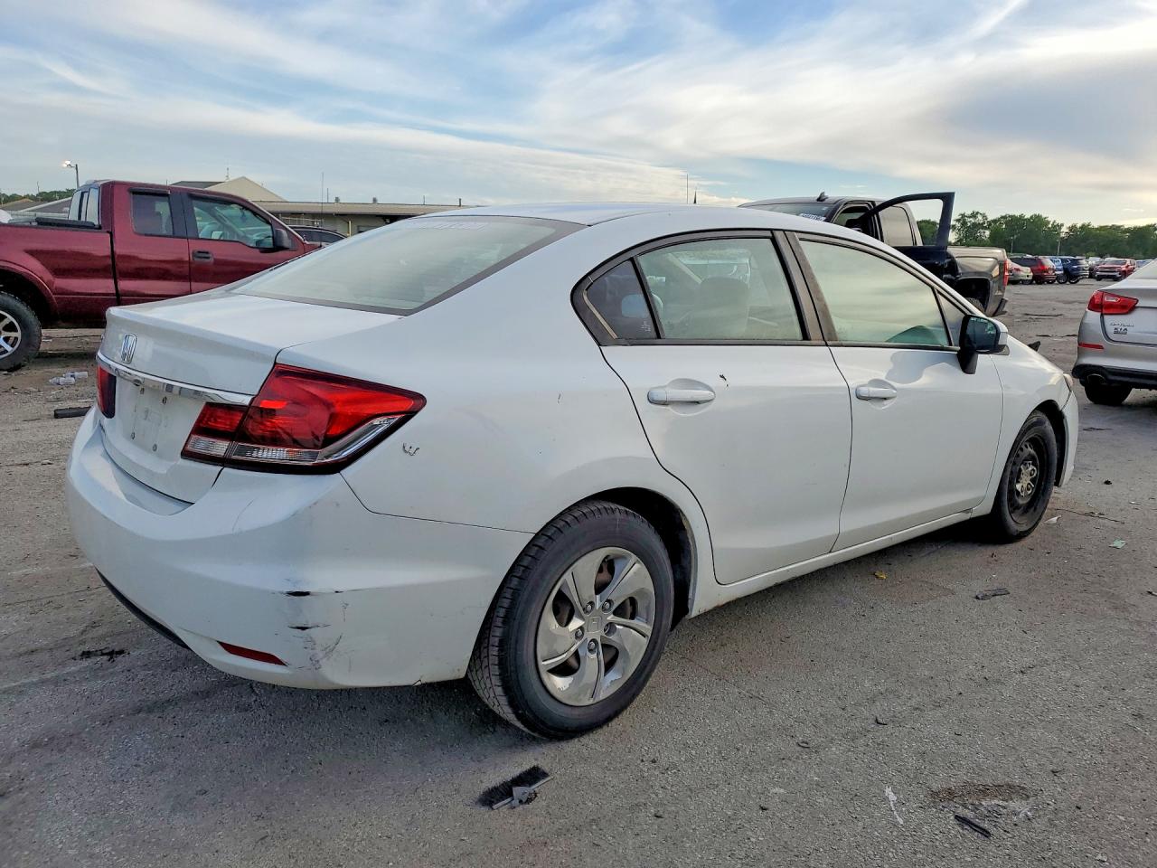 2015 Honda Civic Lx White vin: 19XFB2F57FE020314