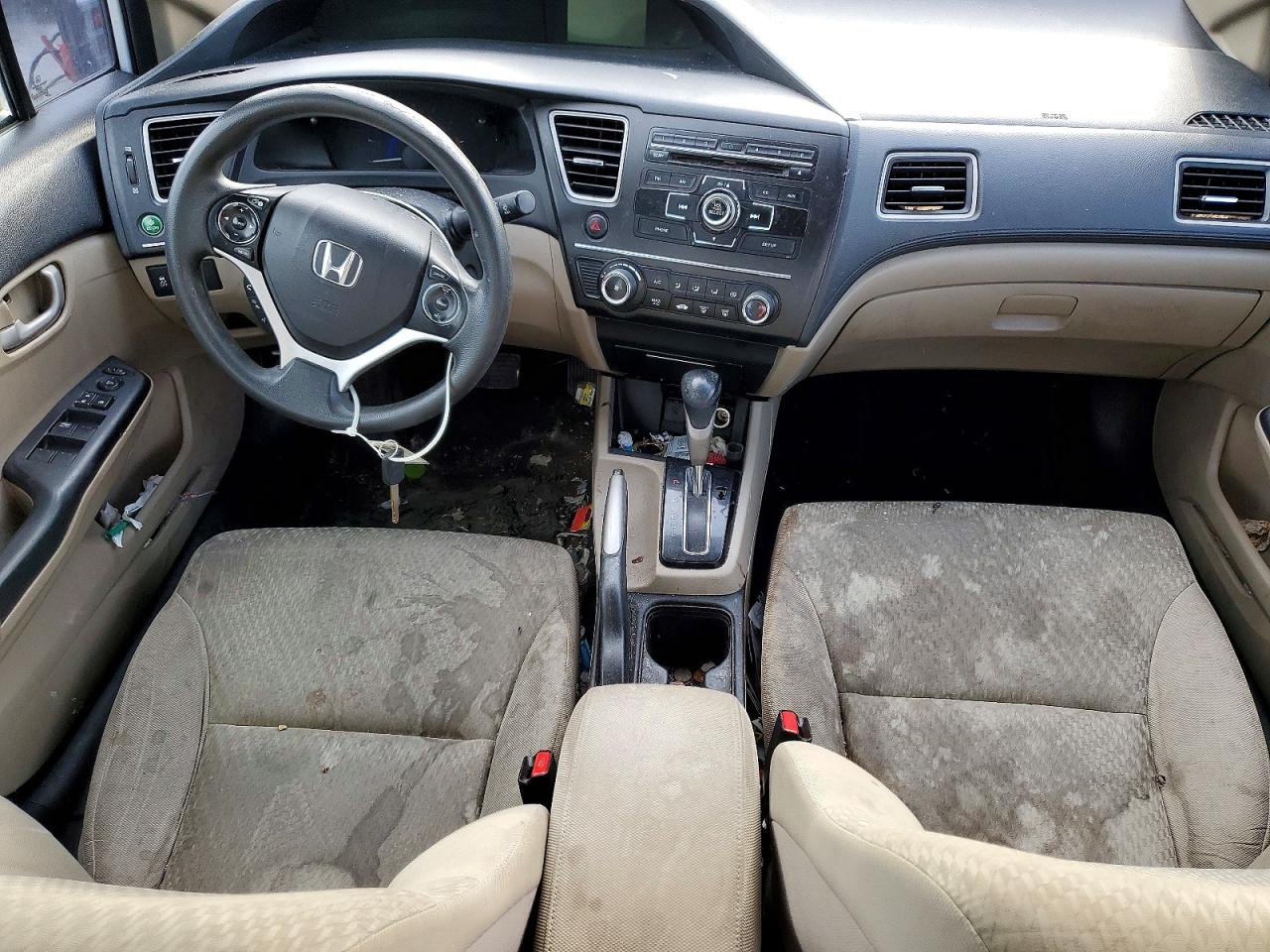 2015 Honda Civic Lx White vin: 19XFB2F57FE020314