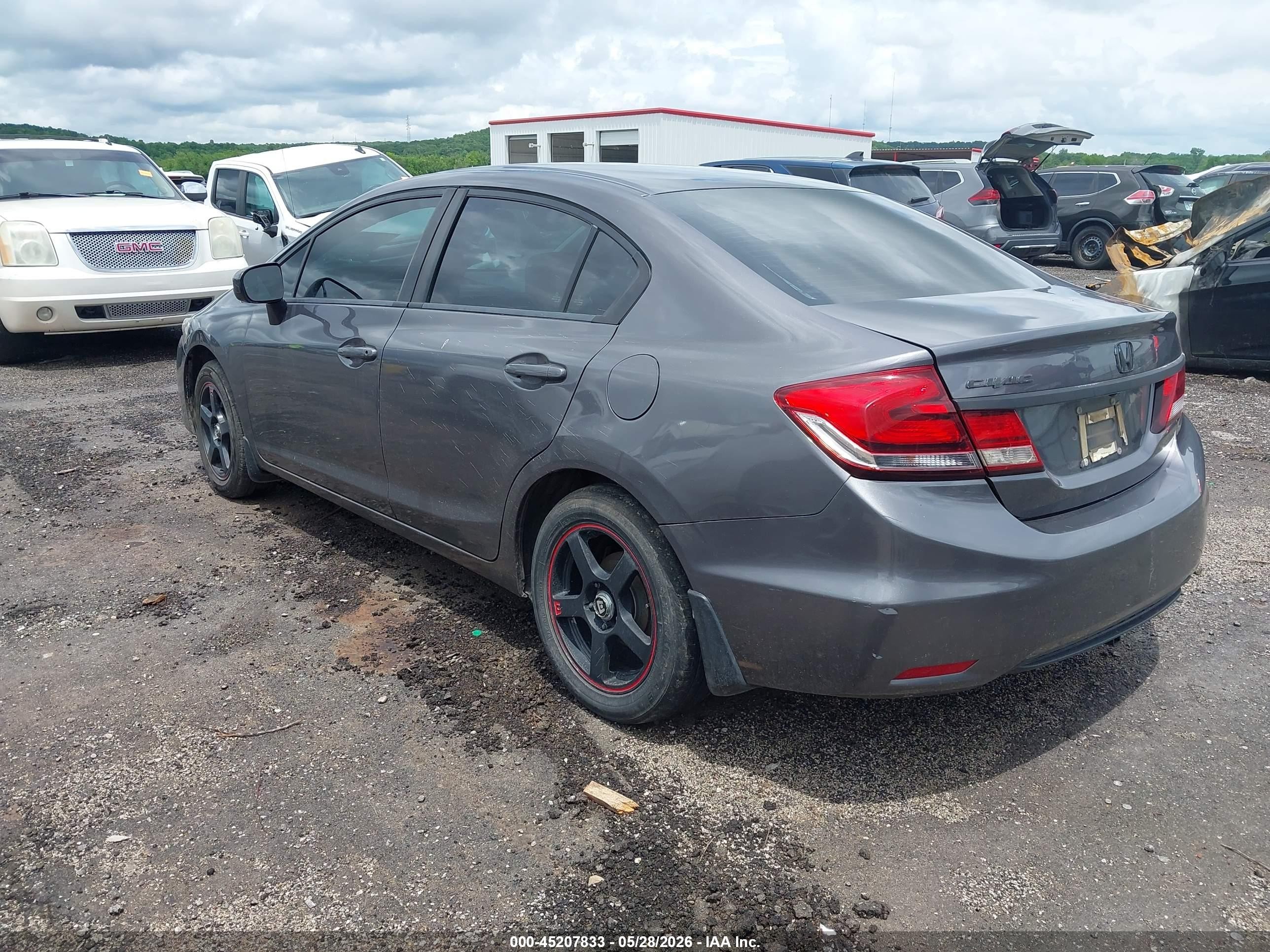 2015 Honda Civic Lx Gray vin: 19XFB2F57FE020880