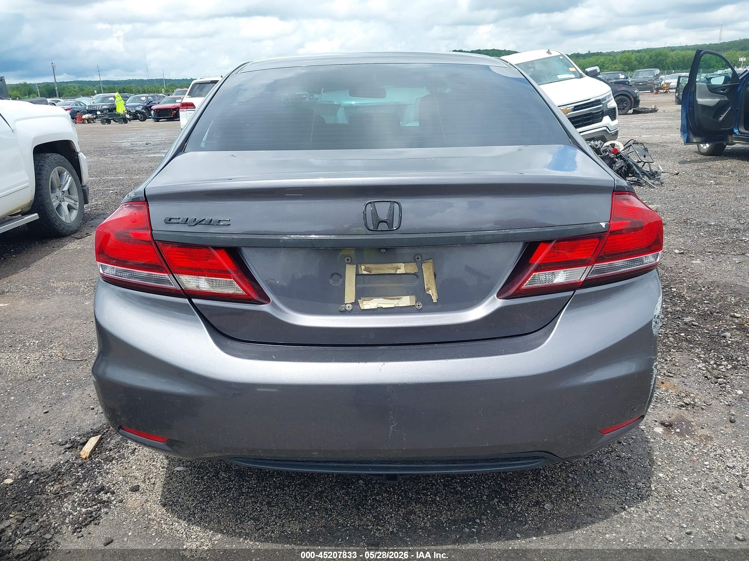 2015 Honda Civic Lx Gray vin: 19XFB2F57FE020880