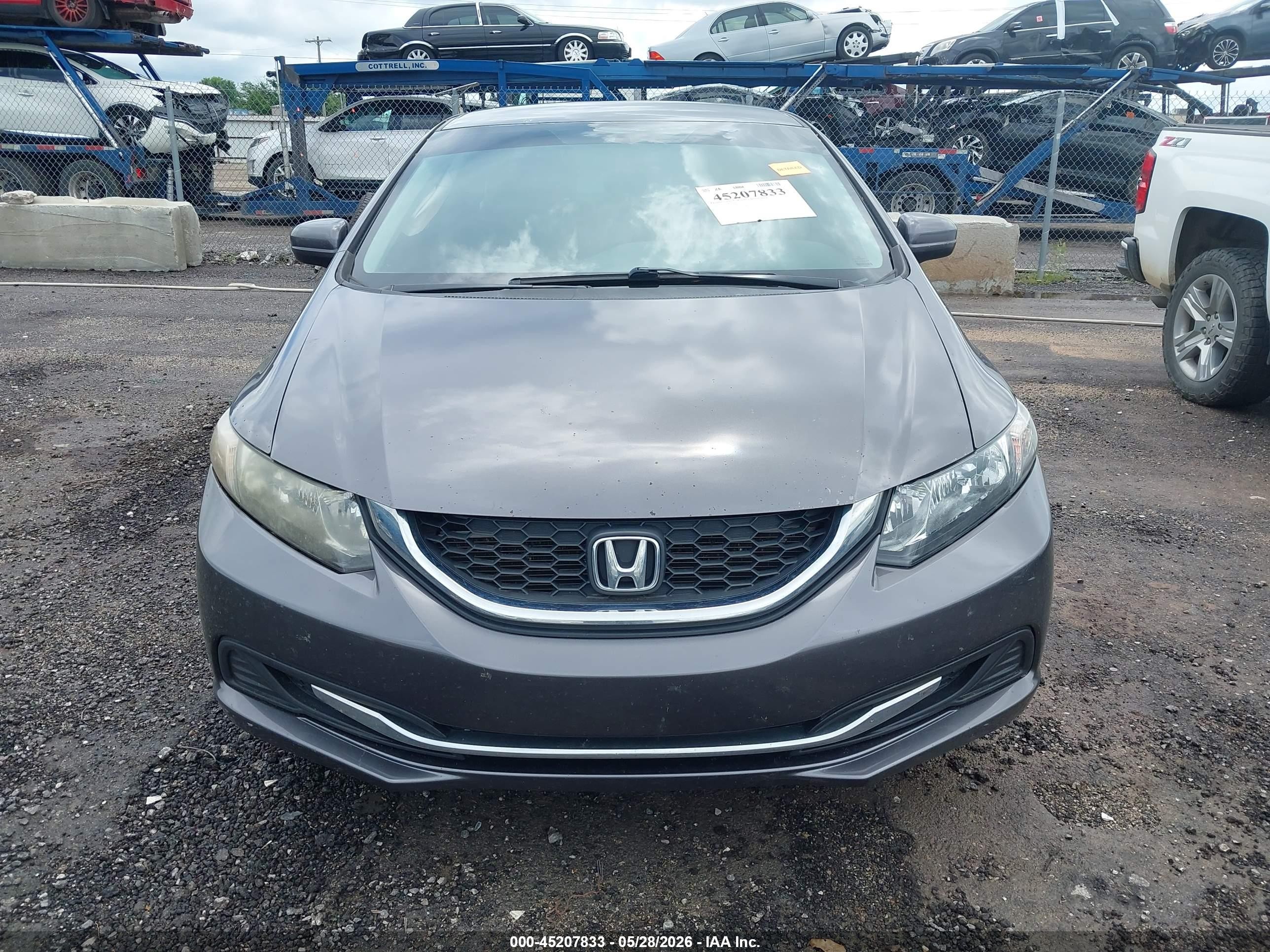 2015 Honda Civic Lx Gray vin: 19XFB2F57FE020880