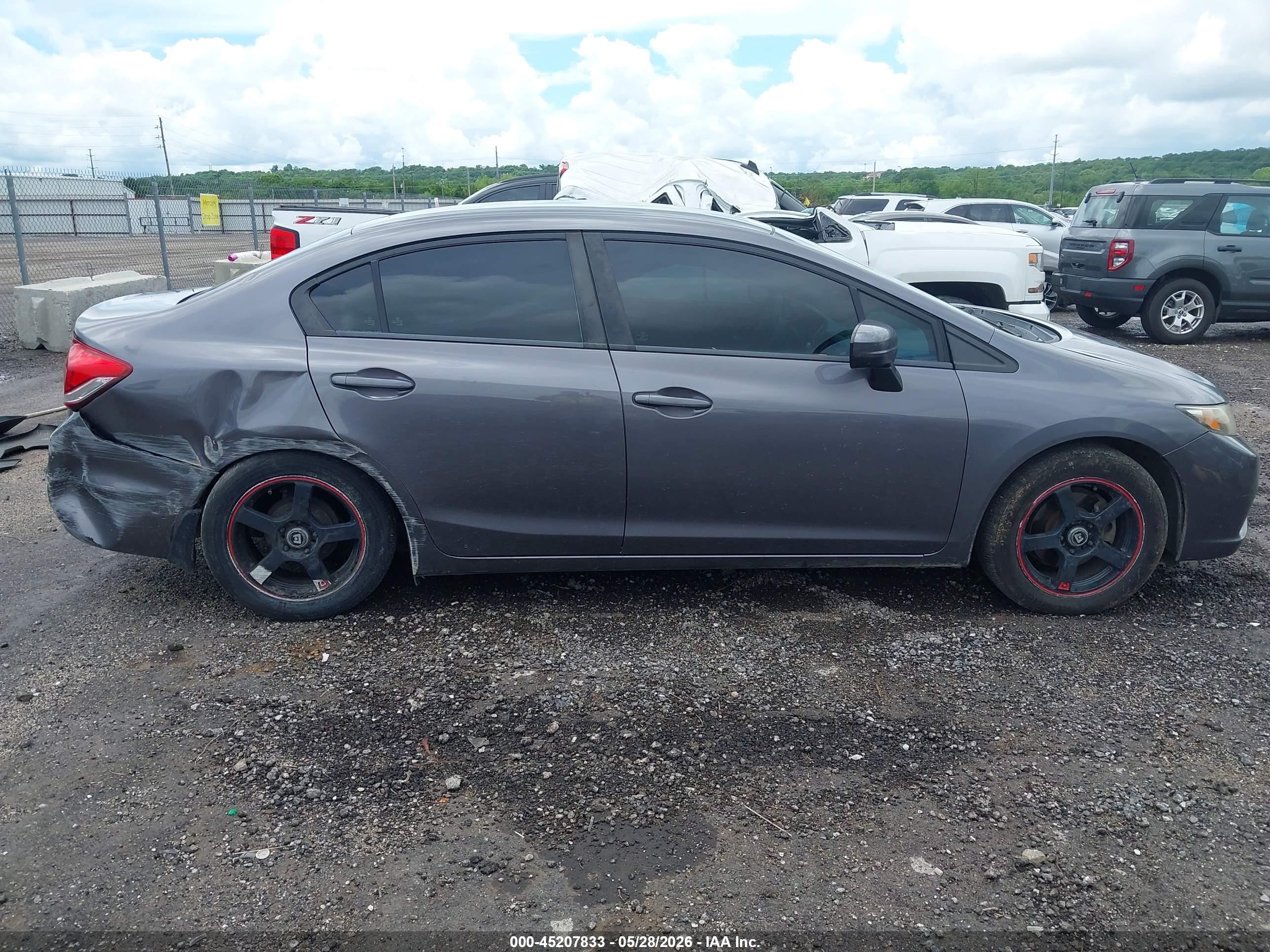 2015 Honda Civic Lx Gray vin: 19XFB2F57FE020880