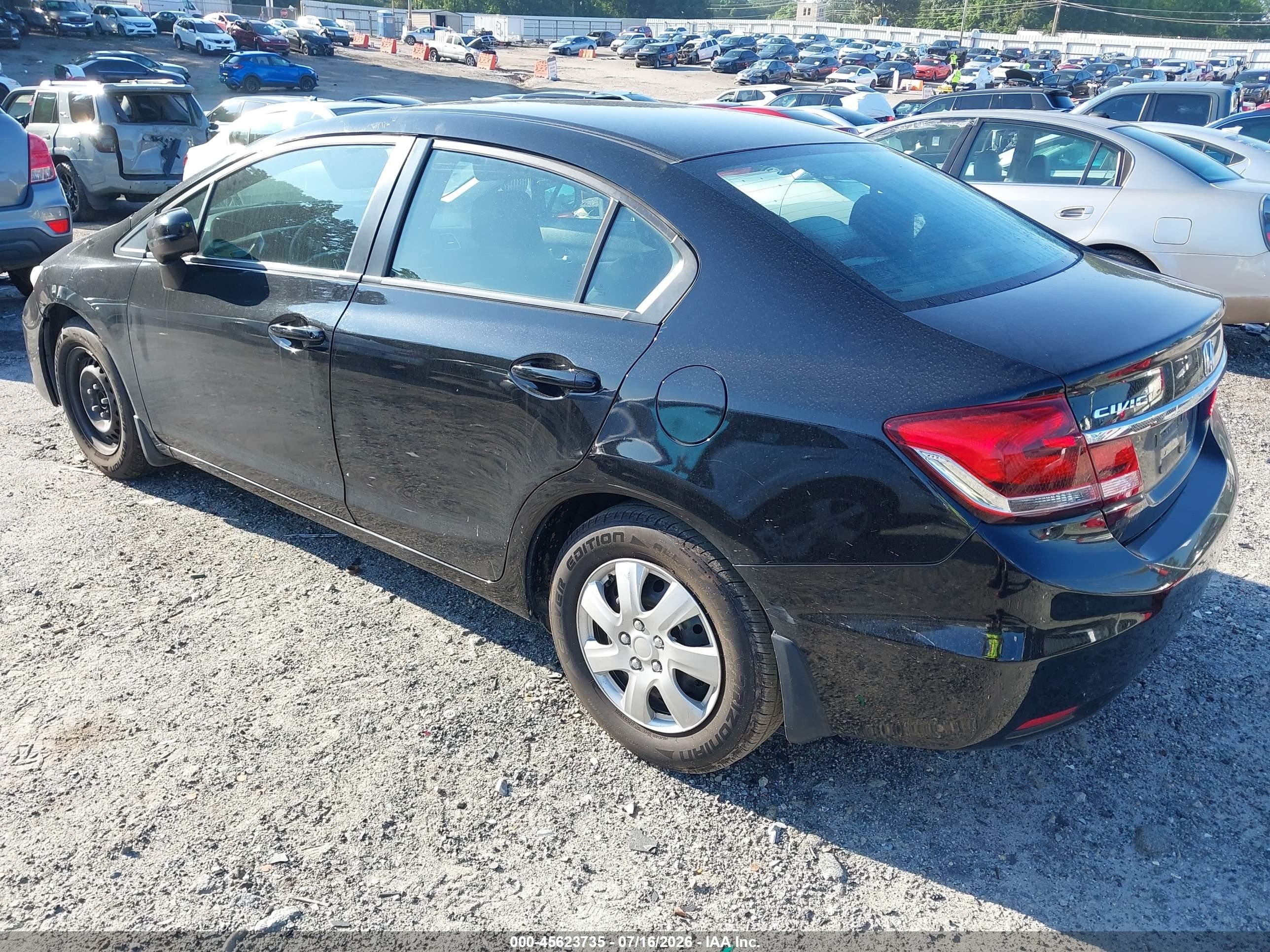 2015 Honda Civic Lx Black vin: 19XFB2F57FE027344