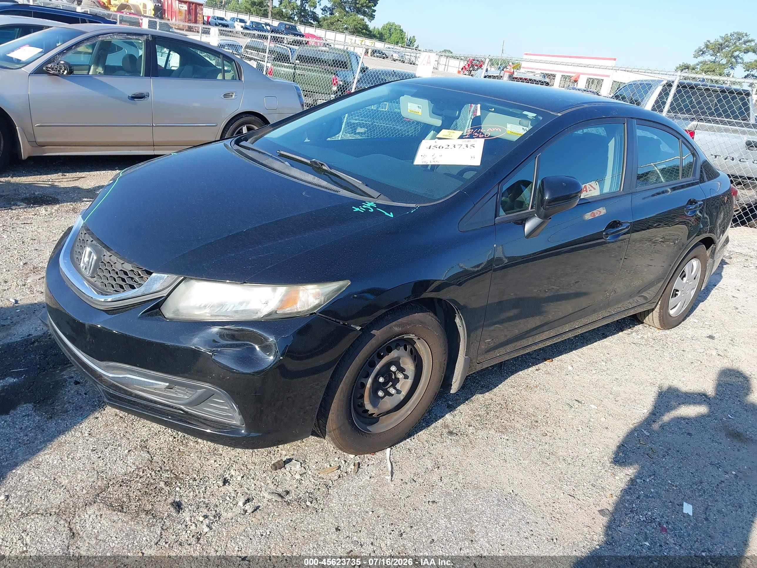 2015 Honda Civic Lx Black vin: 19XFB2F57FE027344