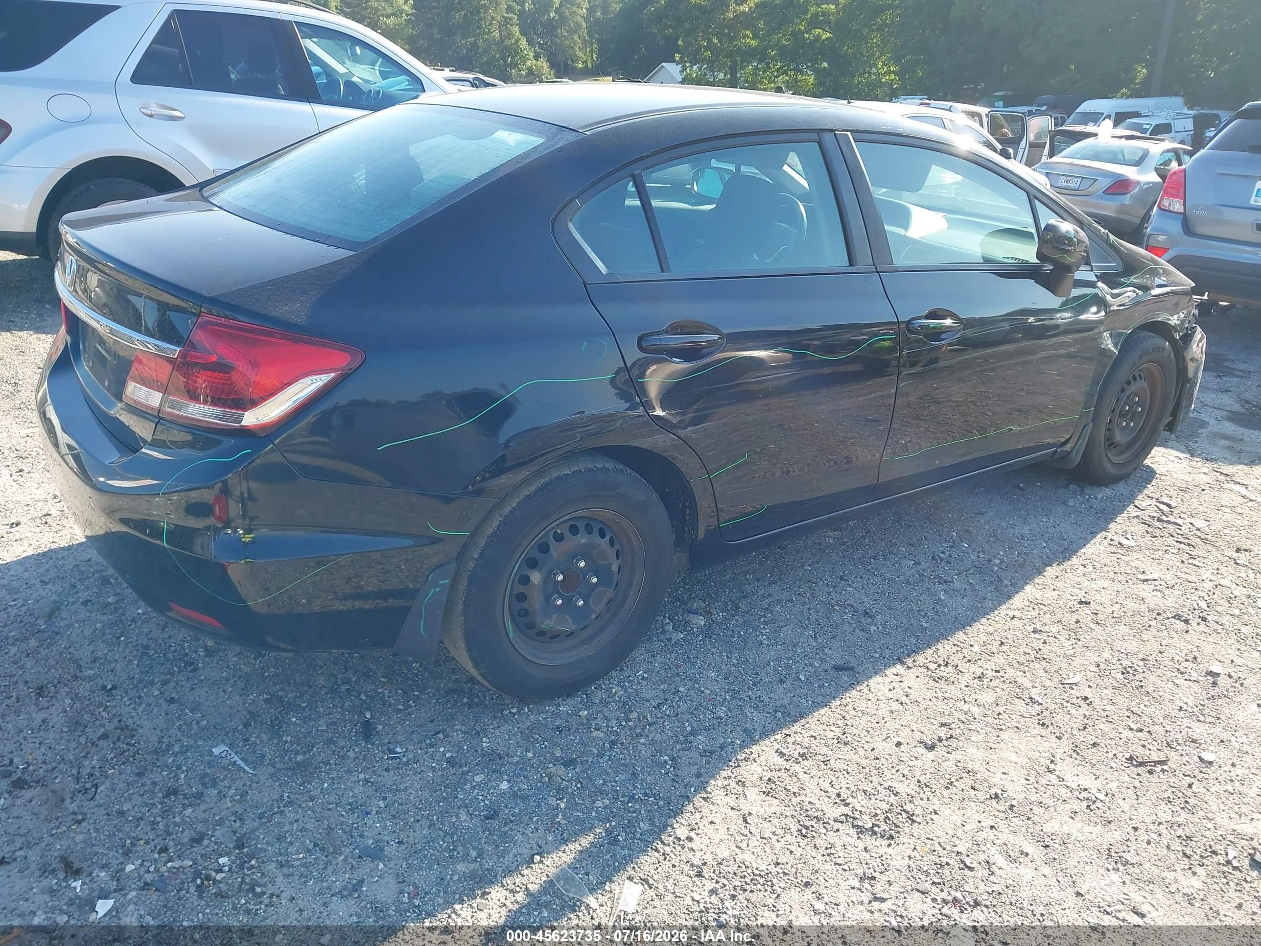 2015 Honda Civic Lx Black vin: 19XFB2F57FE027344