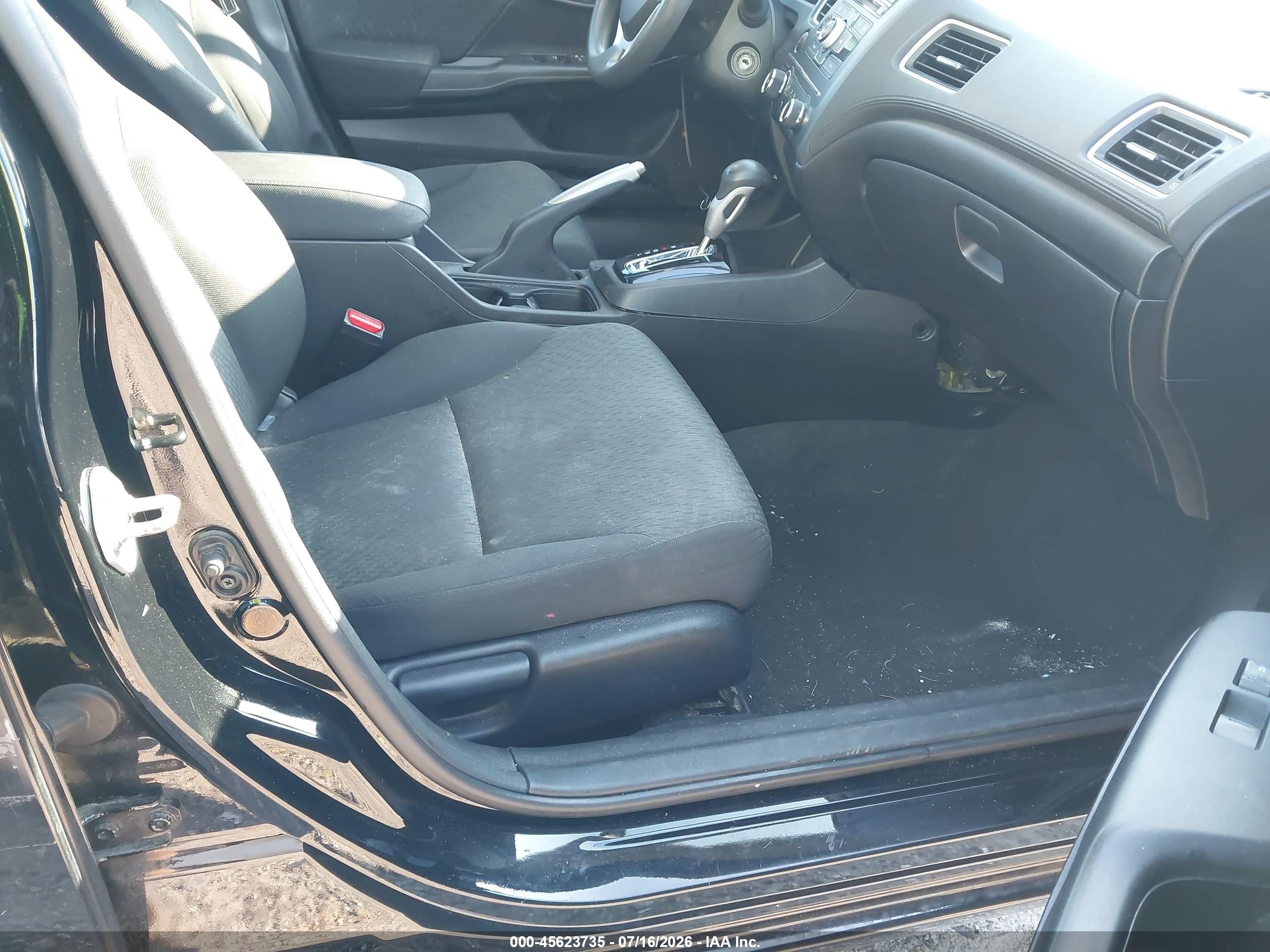 2015 Honda Civic Lx Black vin: 19XFB2F57FE027344