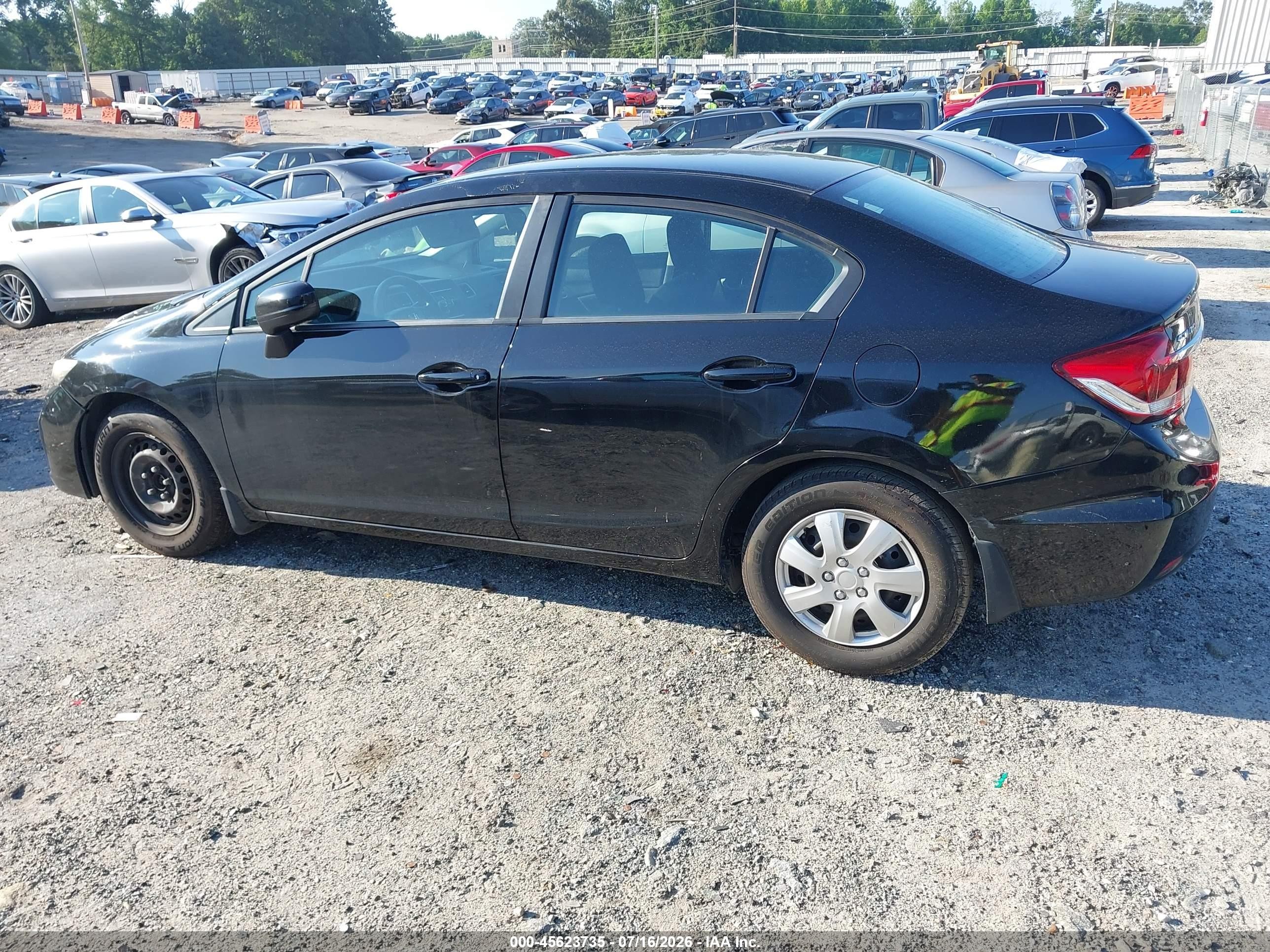 2015 Honda Civic Lx Black vin: 19XFB2F57FE027344