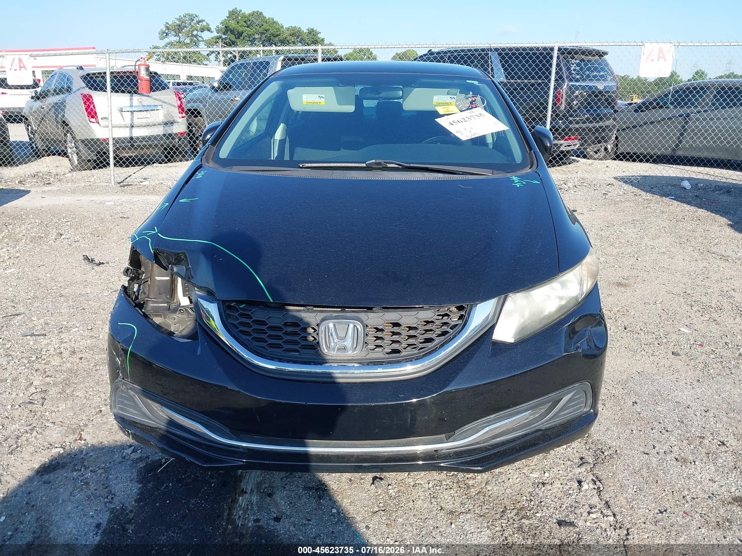 2015 Honda Civic Lx Black vin: 19XFB2F57FE027344