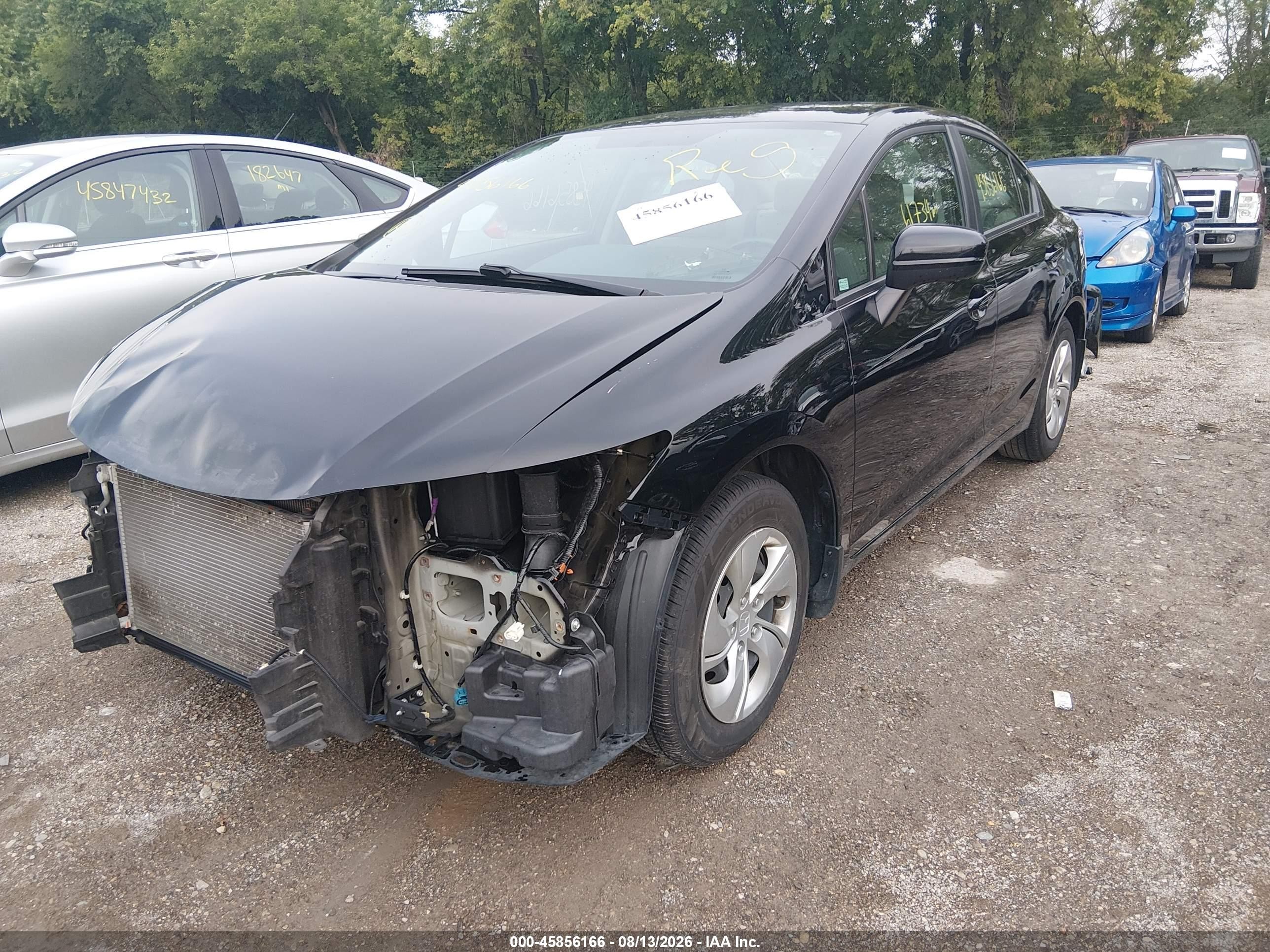 2015 Honda Civic Lx Black vin: 19XFB2F57FE030647