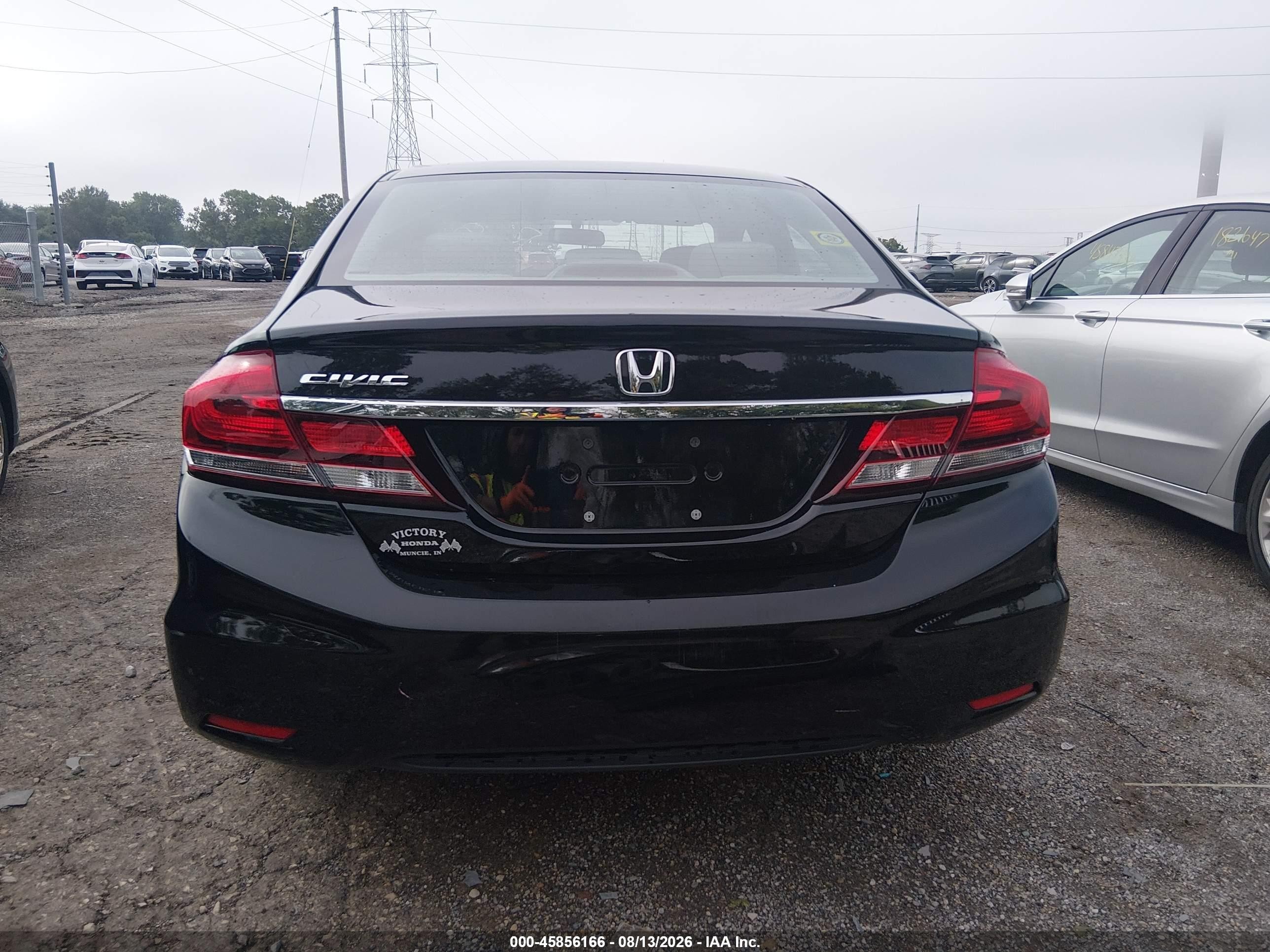2015 Honda Civic Lx Black vin: 19XFB2F57FE030647