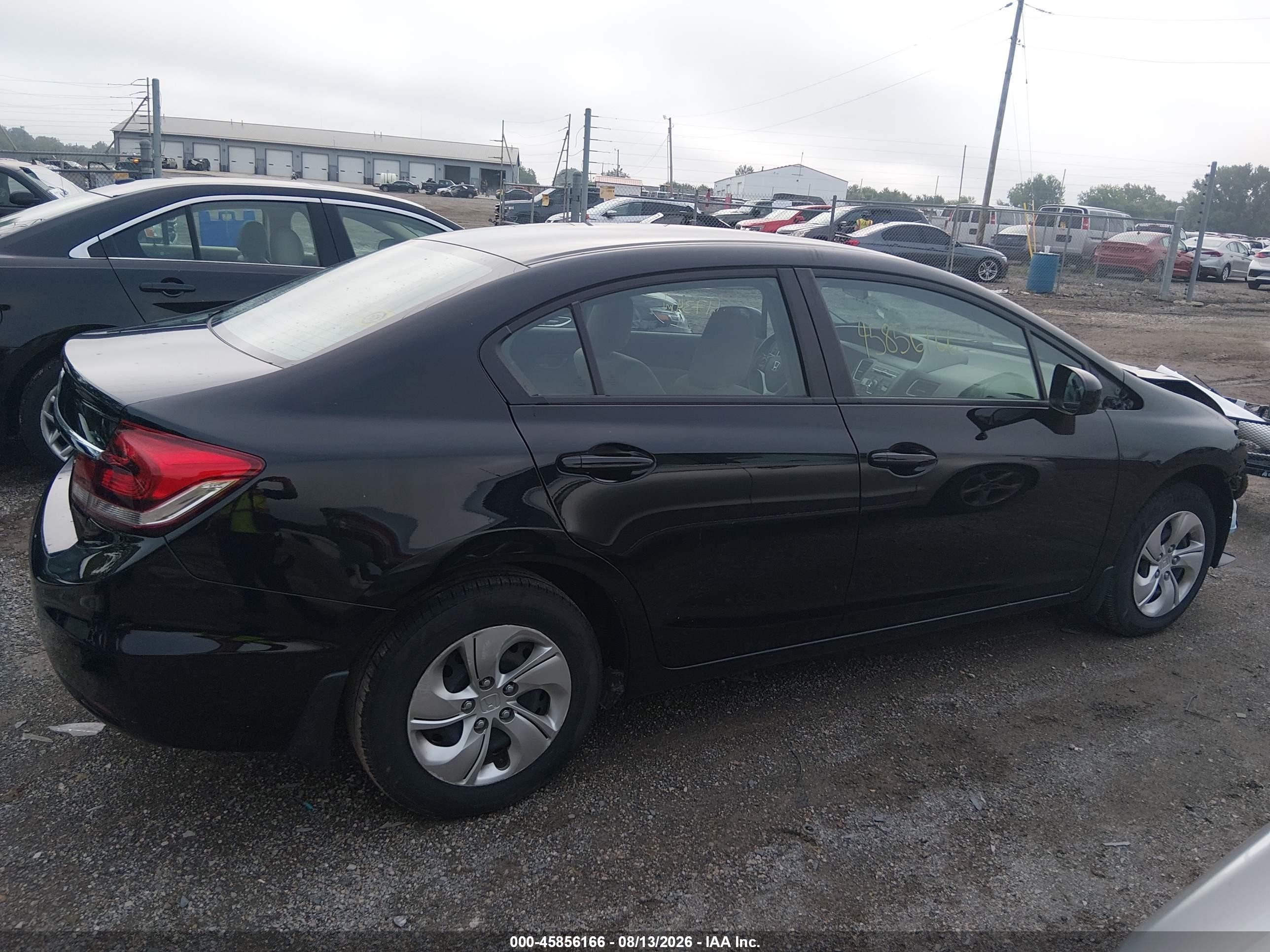 2015 Honda Civic Lx Black vin: 19XFB2F57FE030647