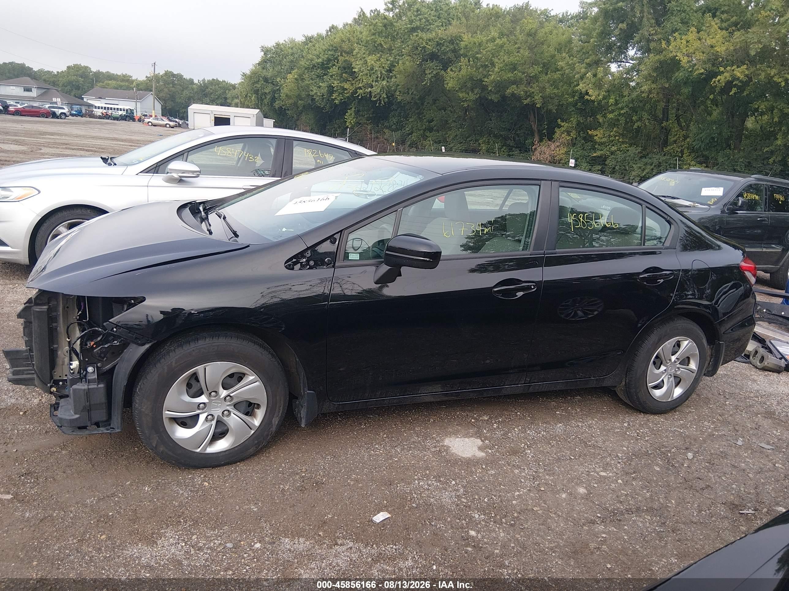 2015 Honda Civic Lx Black vin: 19XFB2F57FE030647