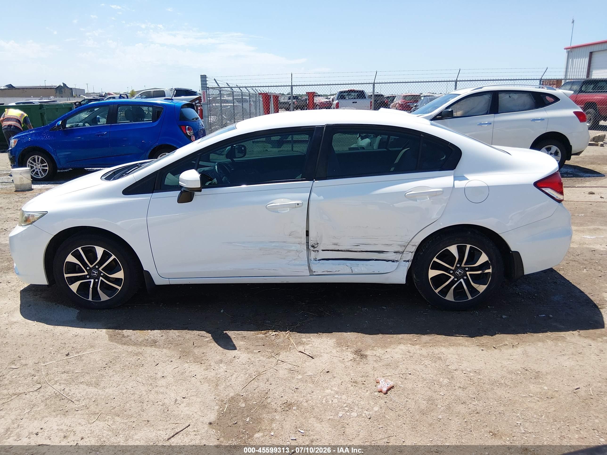 2015 Honda Civic Lx White vin: 19XFB2F57FE052518