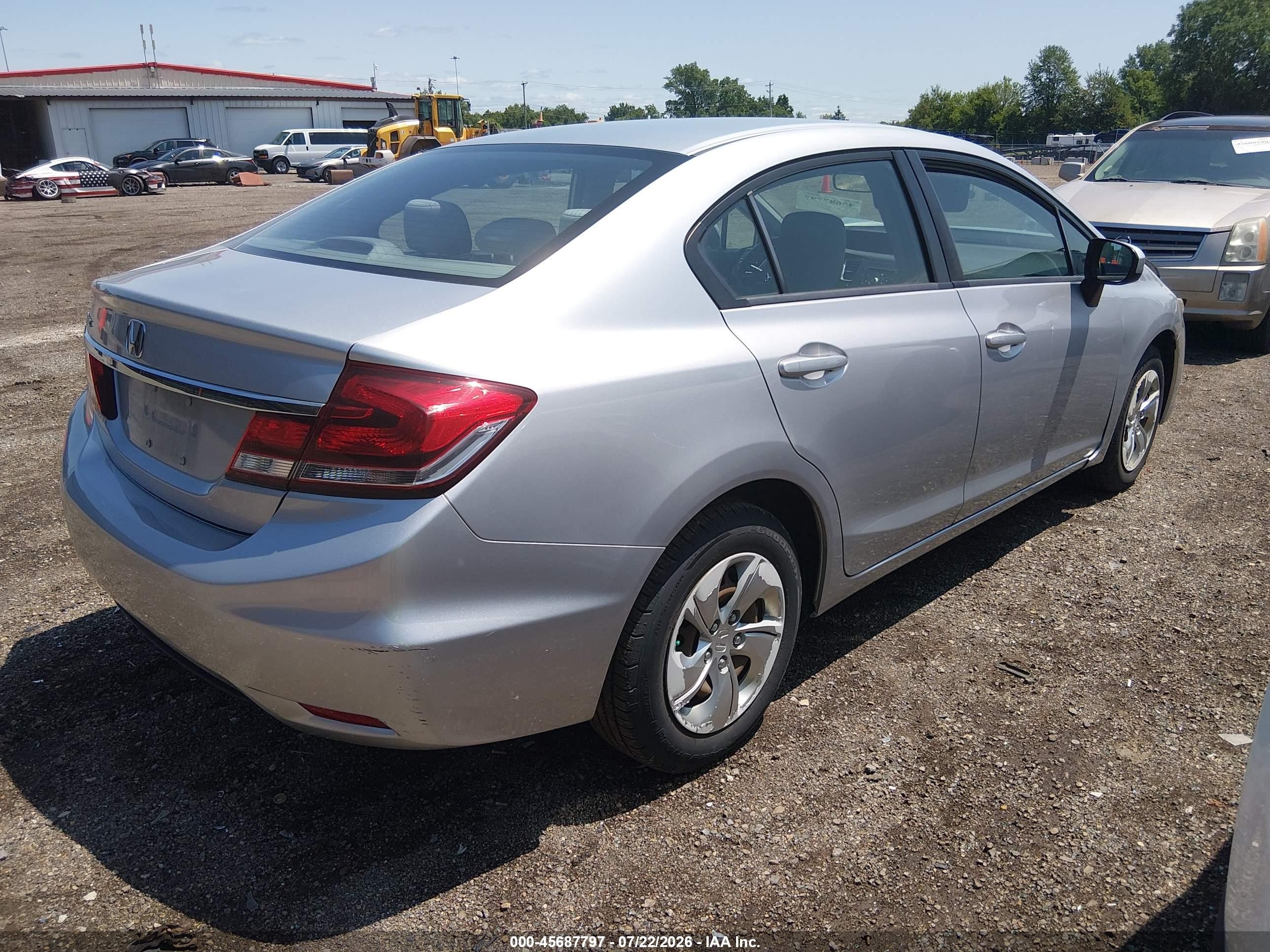 2015 Honda Civic Lx Серебряный vin: 19XFB2F57FE056178