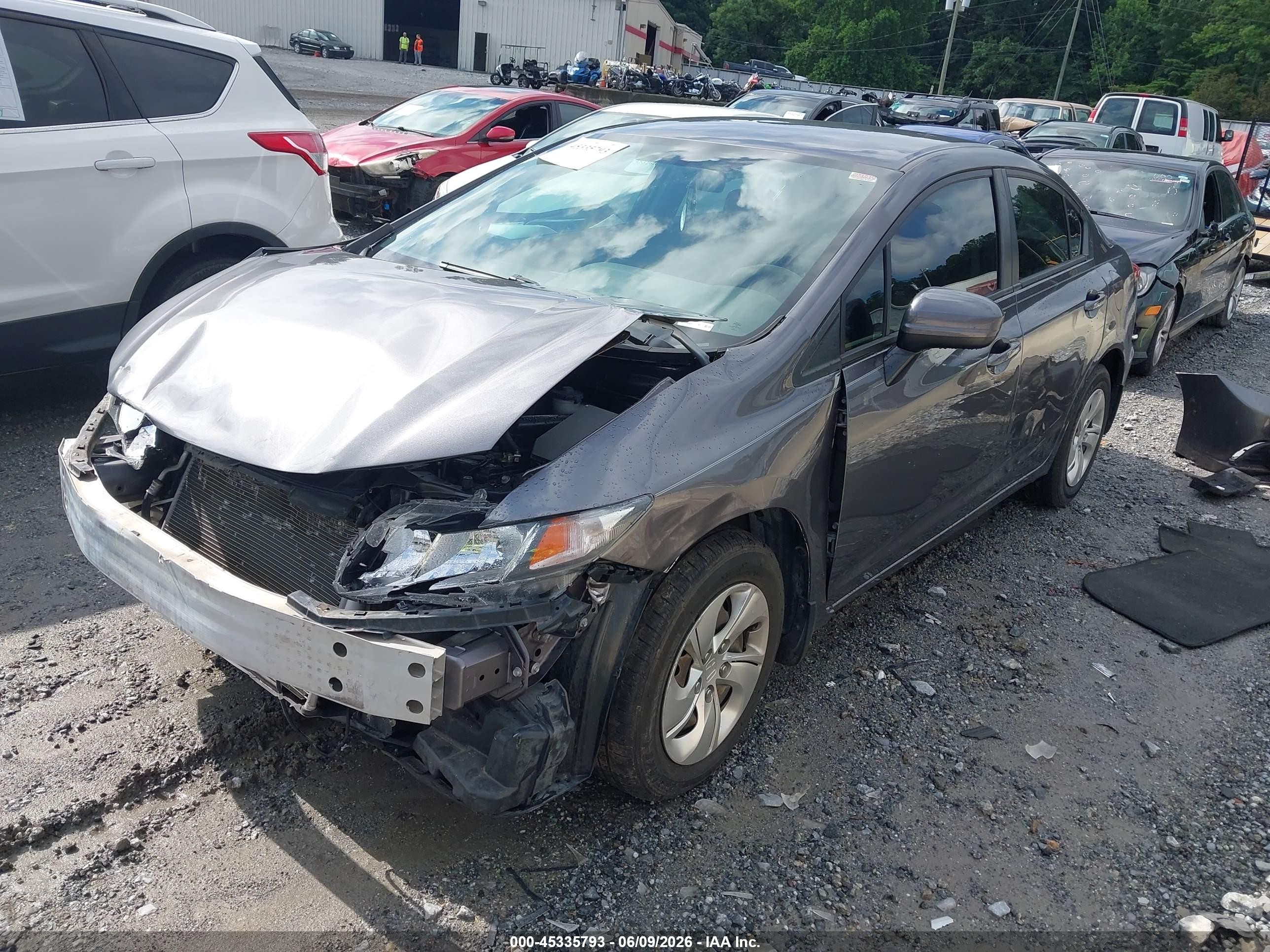 2015 Honda Civic Lx Black vin: 19XFB2F57FE070453