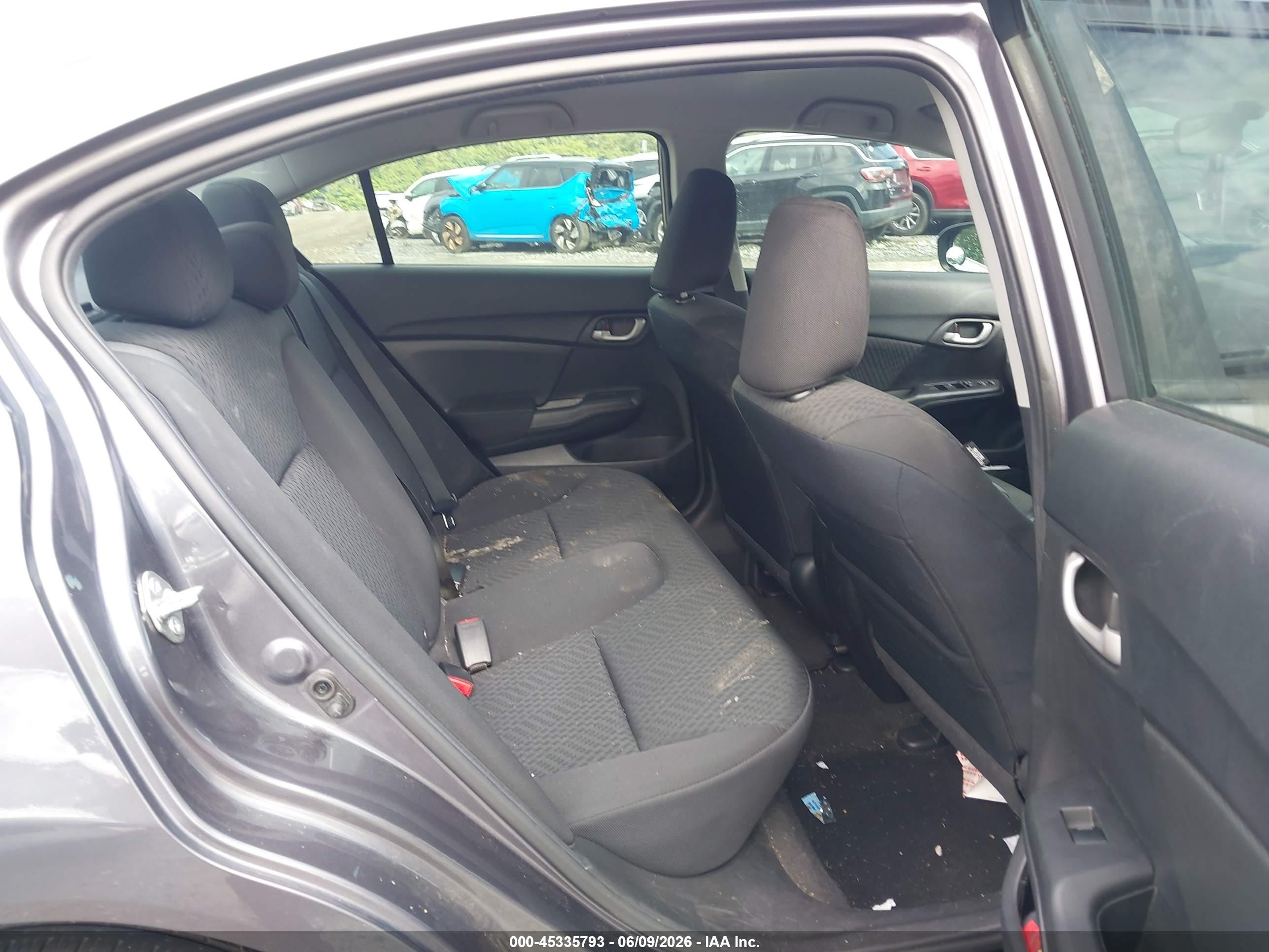 2015 Honda Civic Lx Black vin: 19XFB2F57FE070453