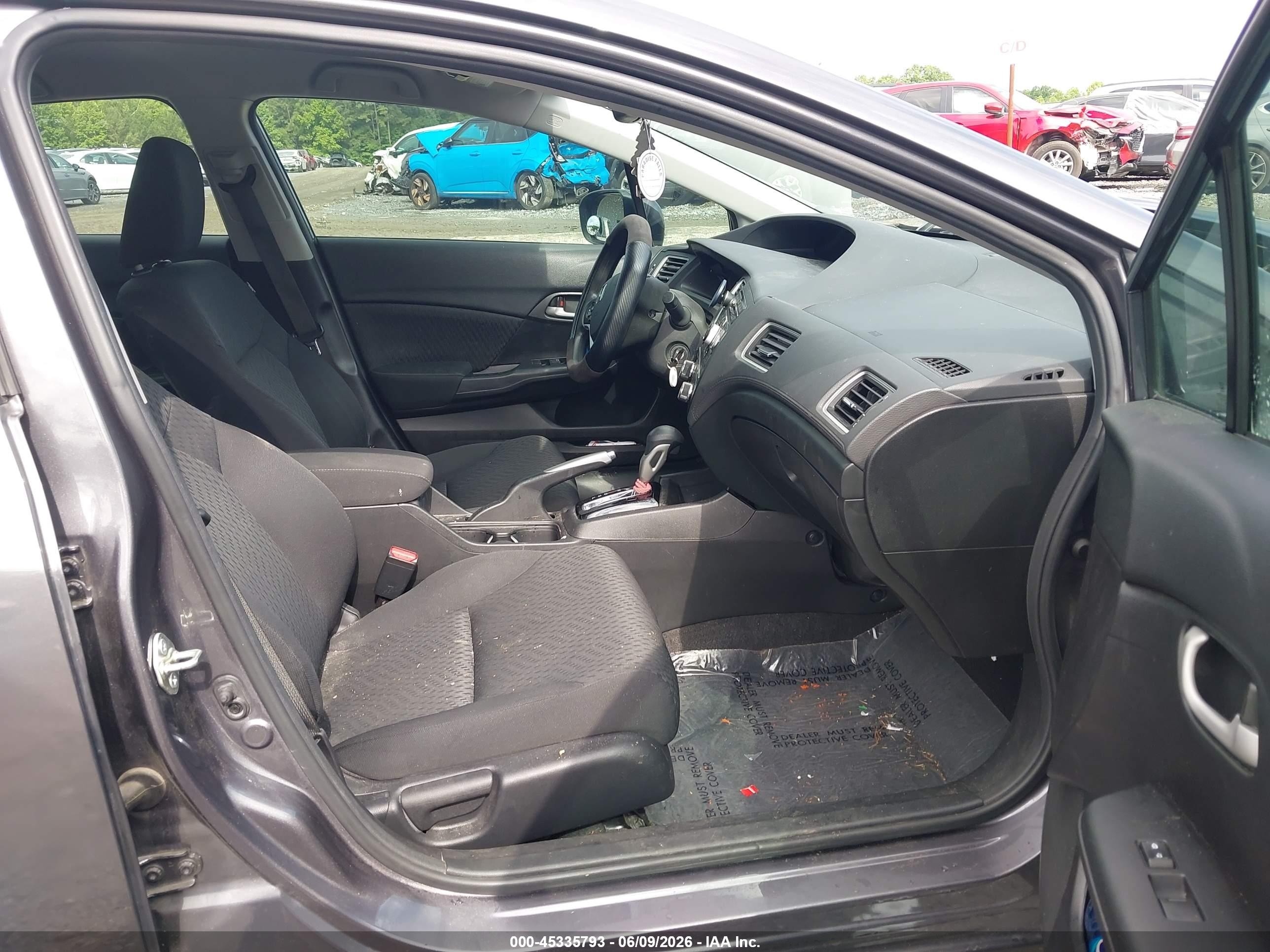 2015 Honda Civic Lx Black vin: 19XFB2F57FE070453