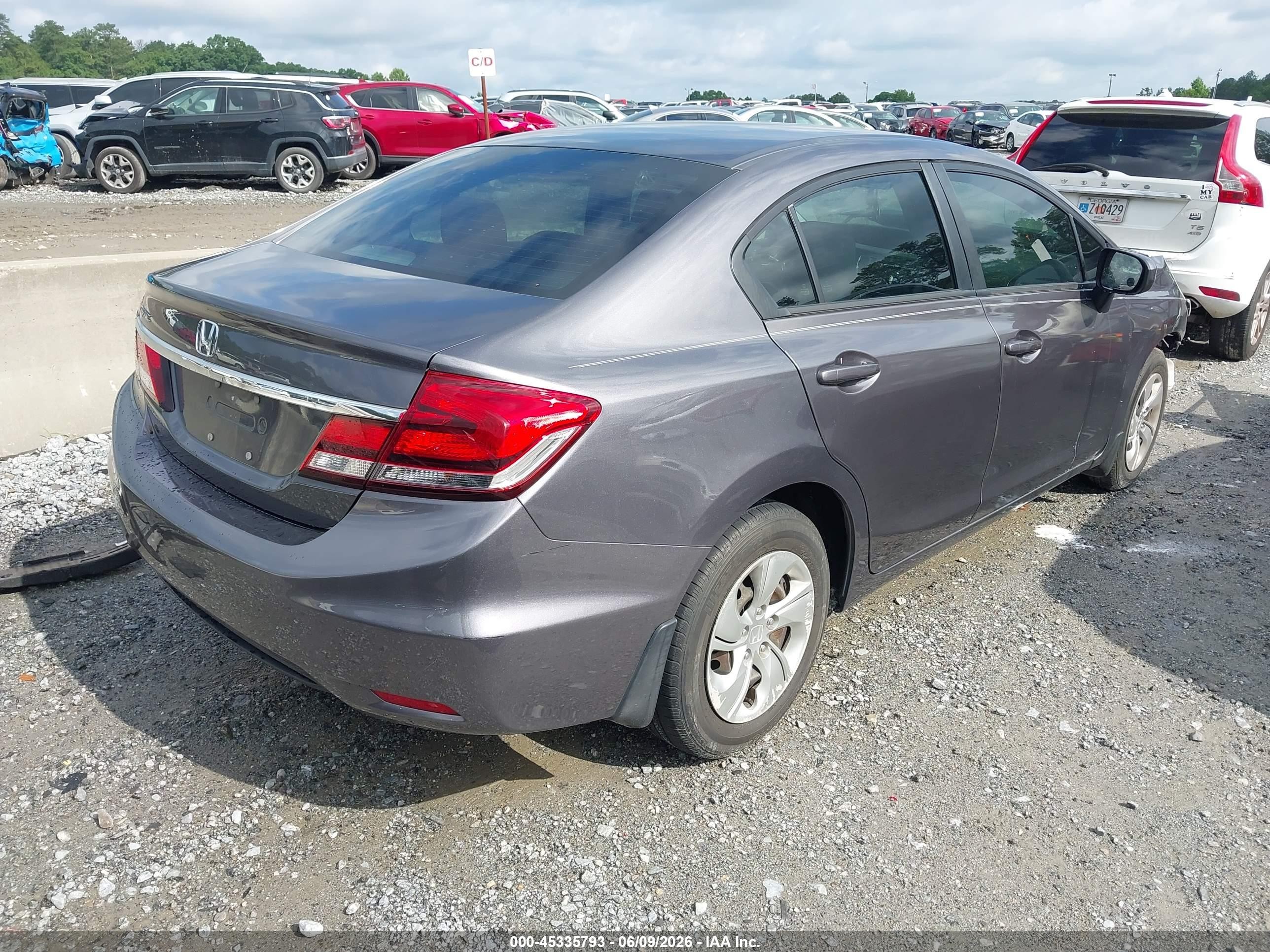 2015 Honda Civic Lx Black vin: 19XFB2F57FE070453