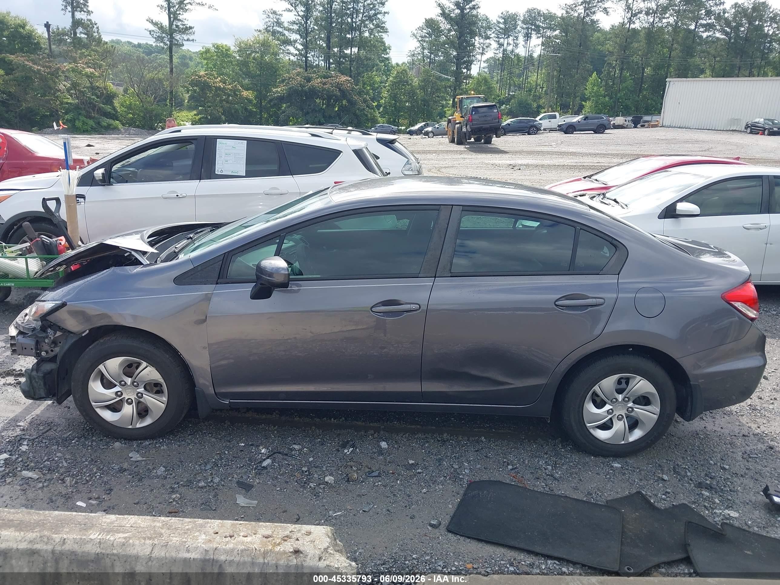 2015 Honda Civic Lx Black vin: 19XFB2F57FE070453