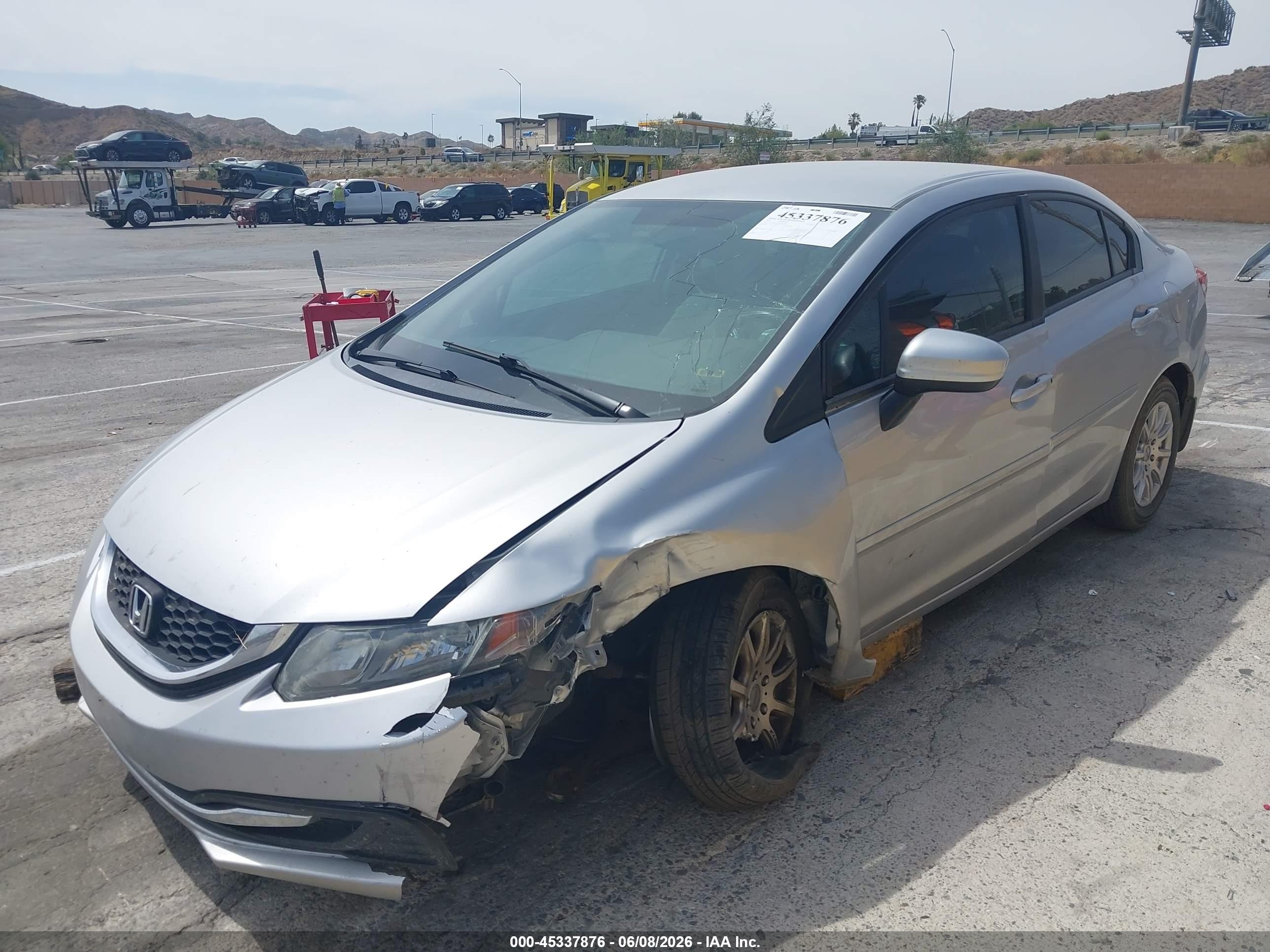 2015 Honda Civic Lx Silver vin: 19XFB2F57FE077189