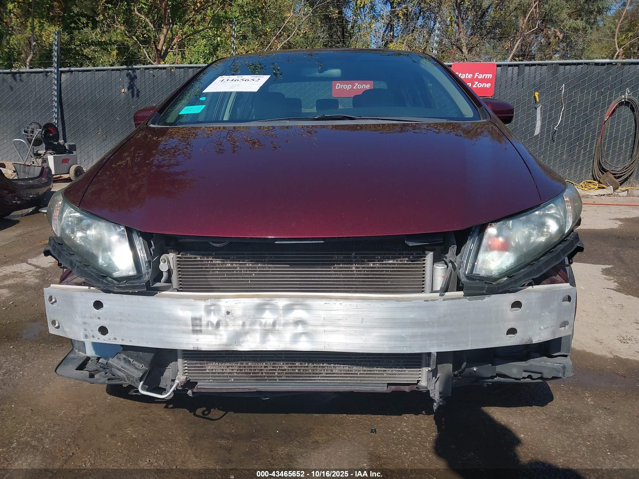 2015 Honda Civic Lx Burgundy vin: 19XFB2F57FE091738