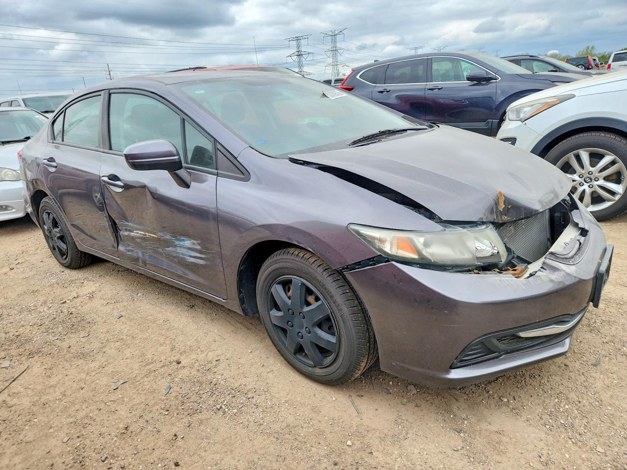 2015 Honda Civic Lx Gray vin: 19XFB2F57FE092162
