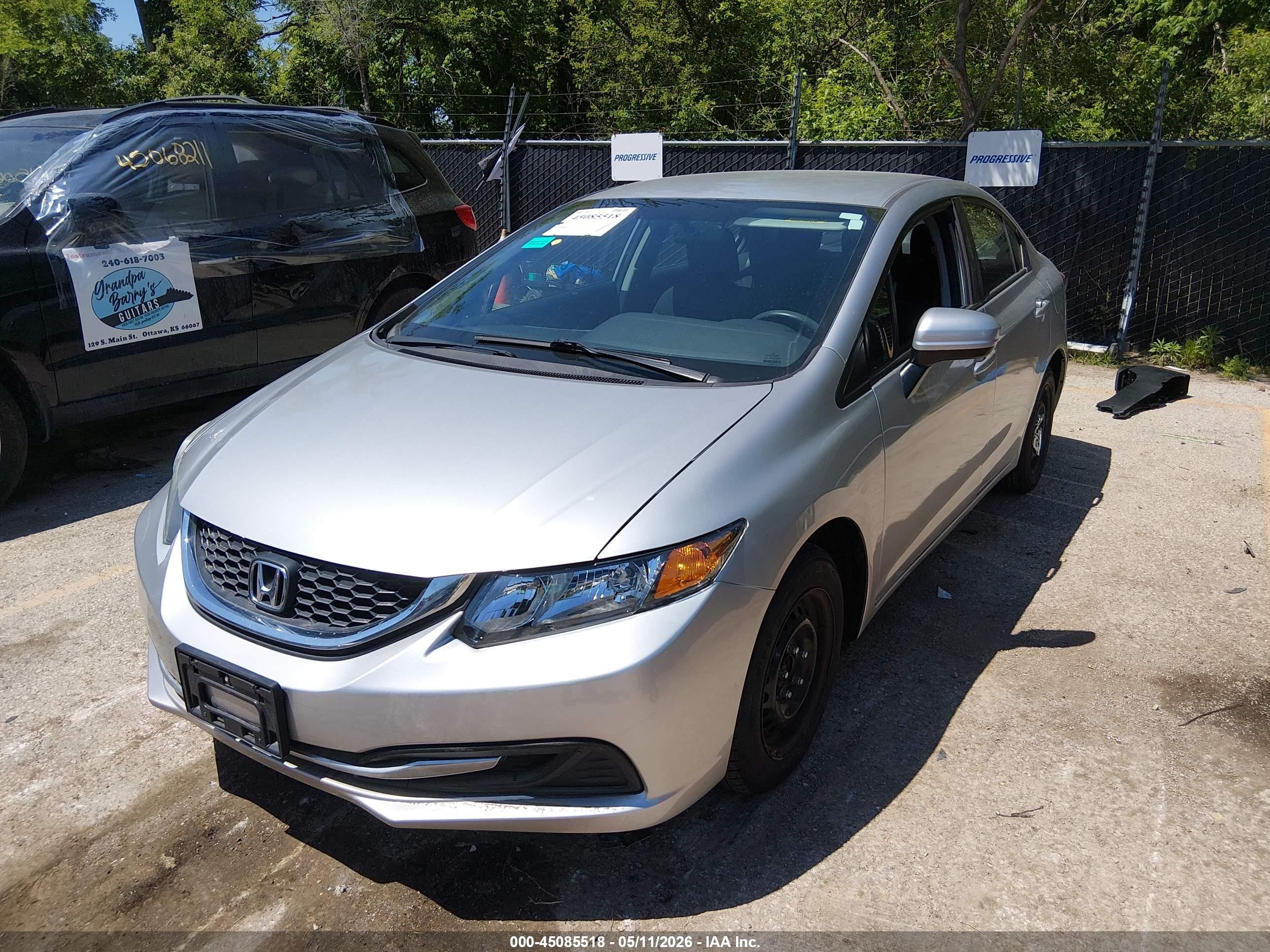 2015 Honda Civic Lx Silver vin: 19XFB2F57FE098866
