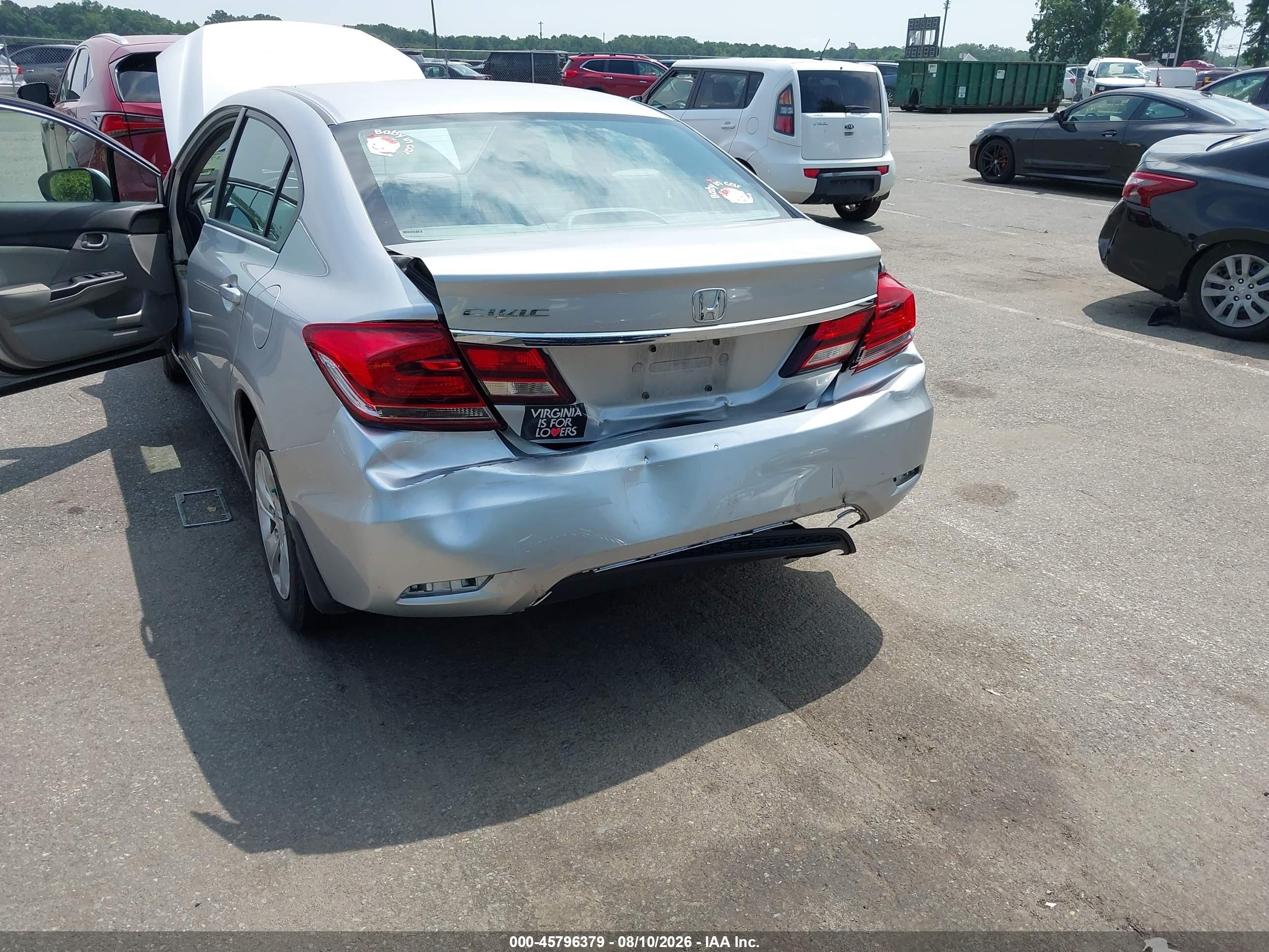 2015 Honda Civic Lx Silver vin: 19XFB2F57FE102575