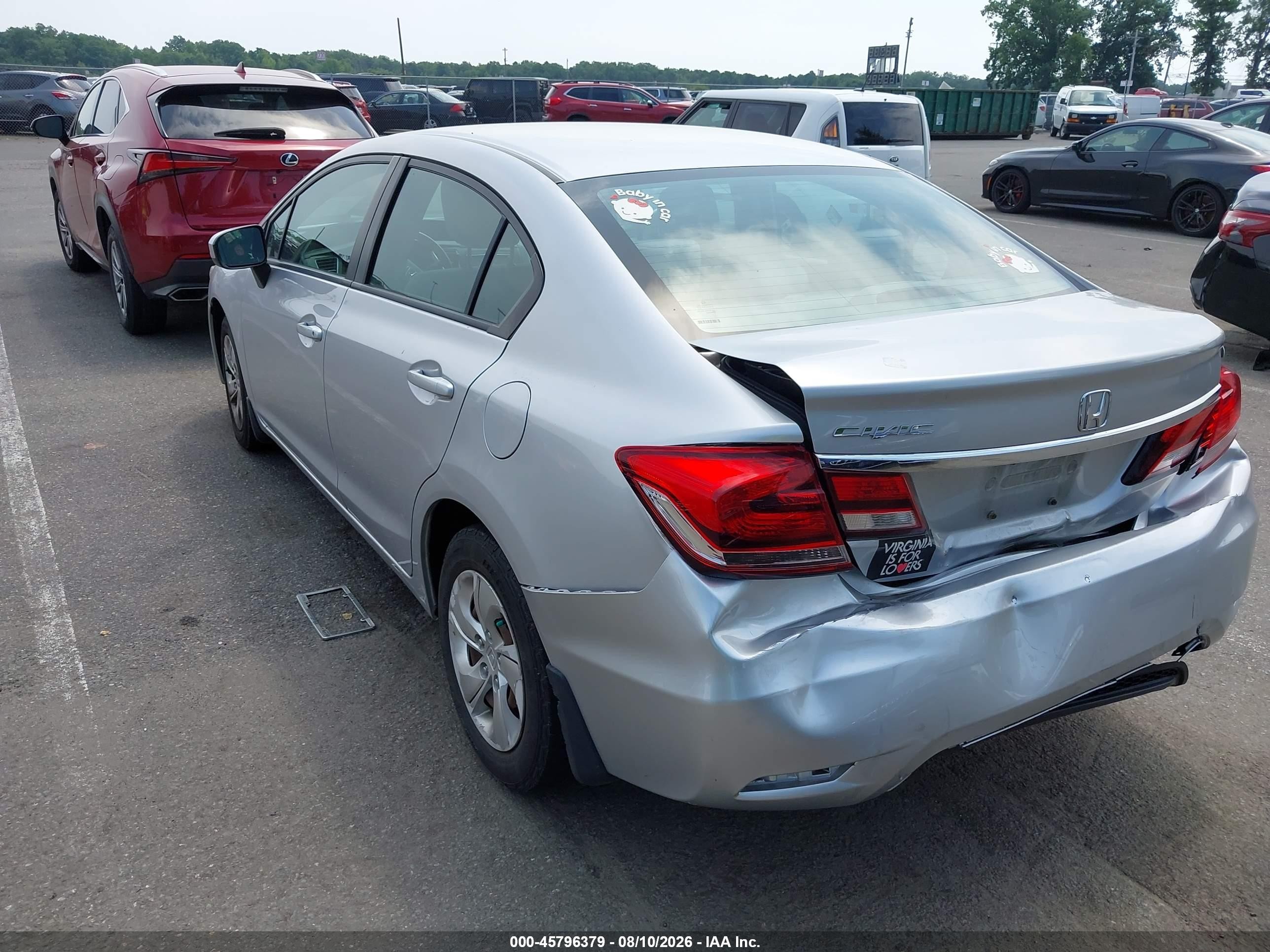 2015 Honda Civic Lx Silver vin: 19XFB2F57FE102575