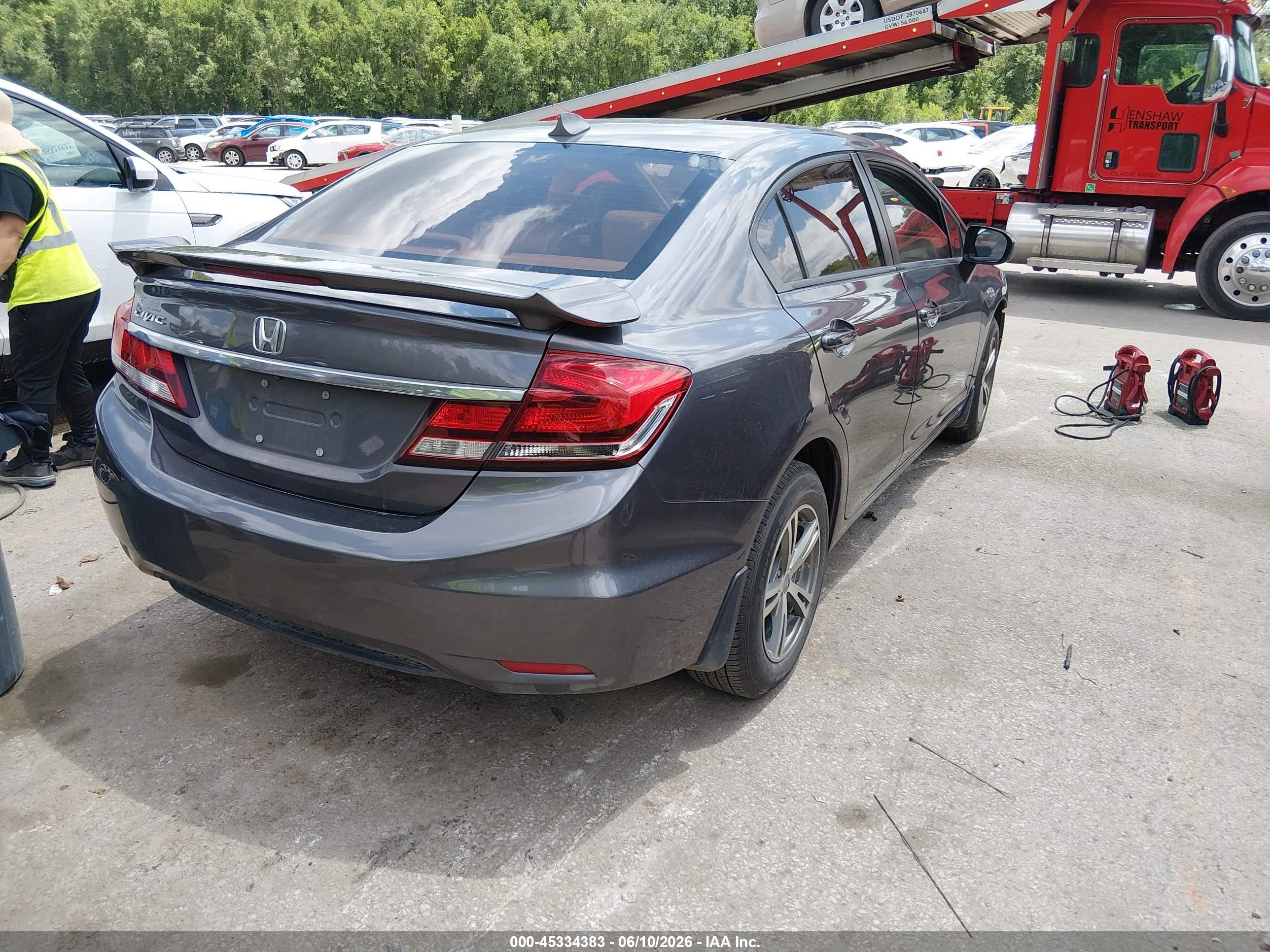 2015 Honda Civic Lx Gray vin: 19XFB2F57FE104648