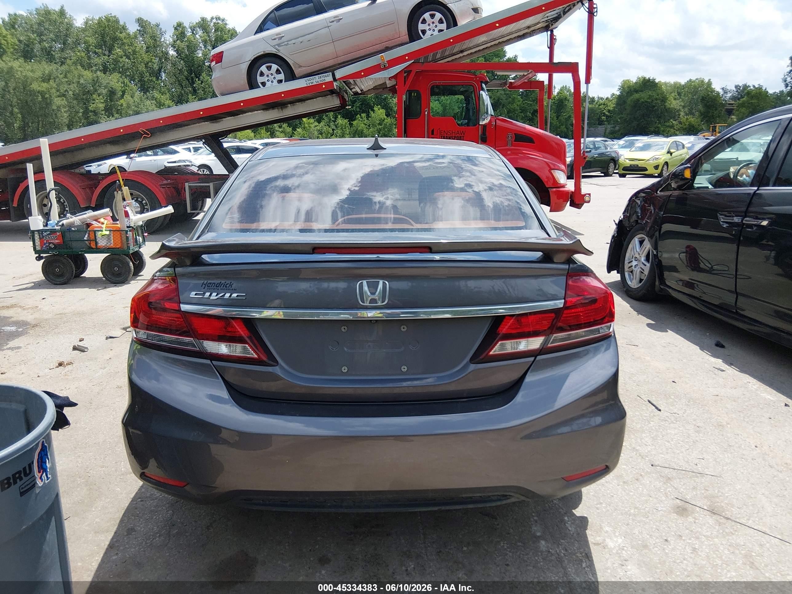 2015 Honda Civic Lx Gray vin: 19XFB2F57FE104648