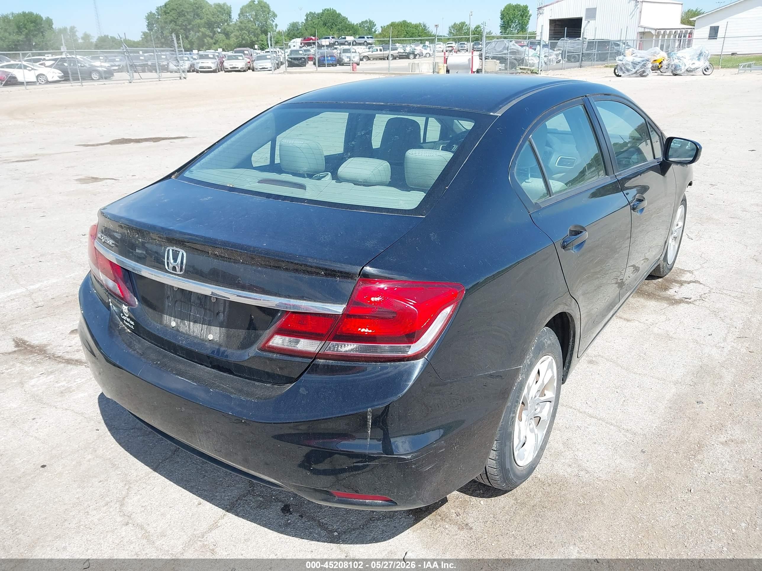 2015 Honda Civic Lx Black vin: 19XFB2F57FE109963
