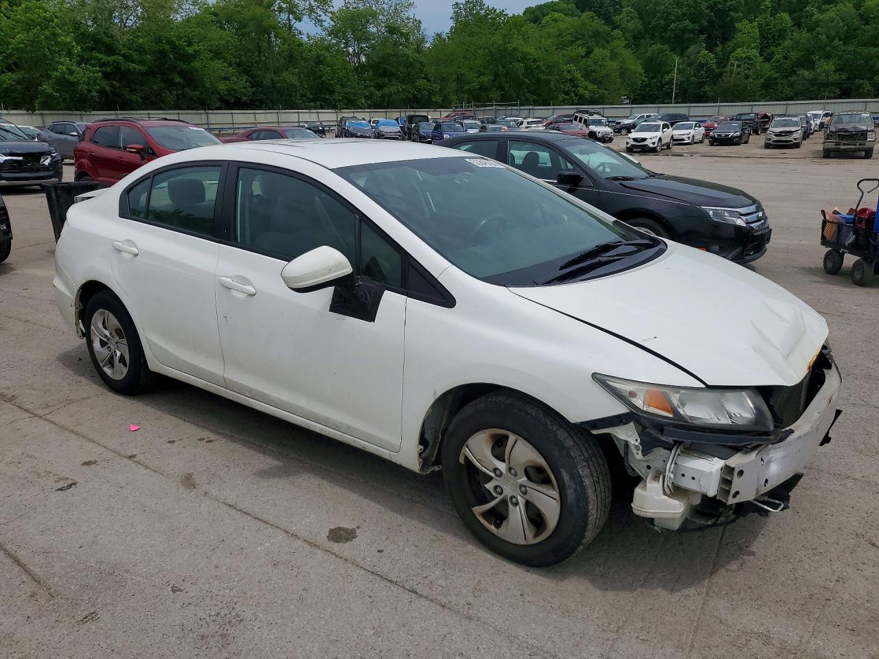 2015 Honda Civic Lx Белый vin: 19XFB2F57FE111356