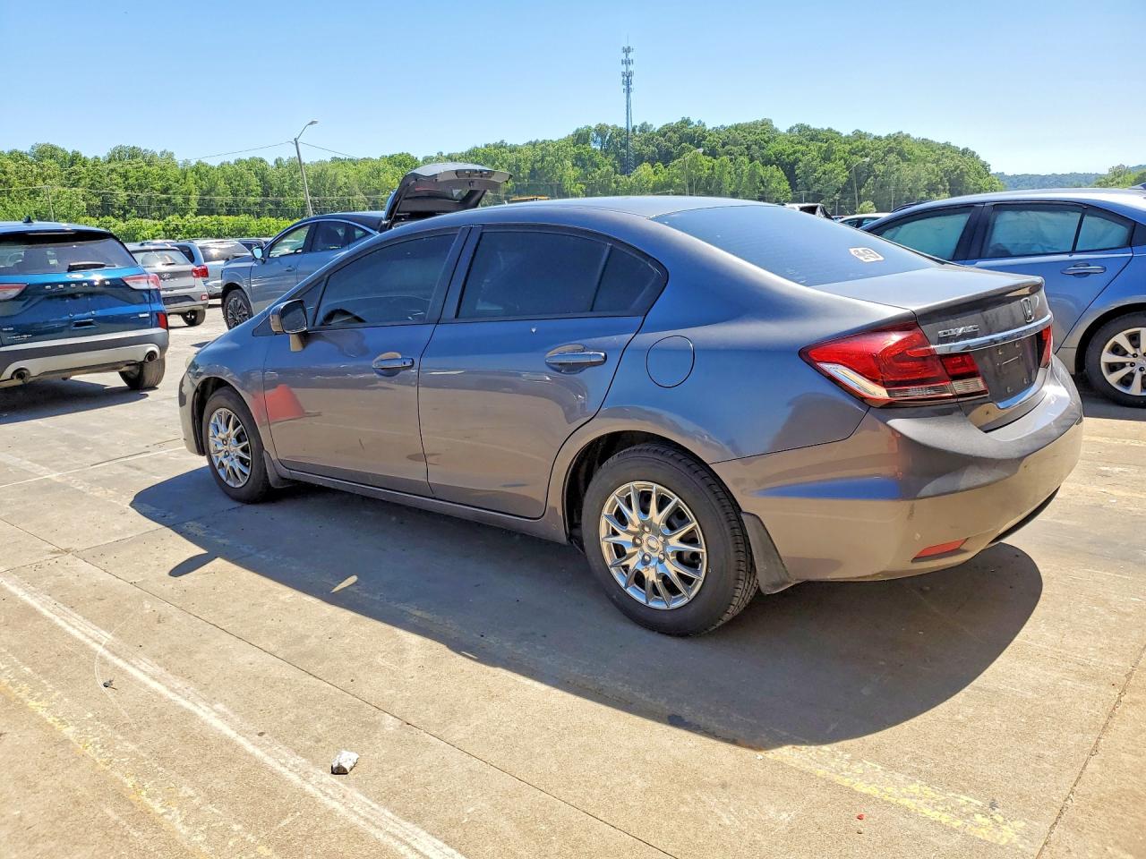 2015 Honda Civic Lx Gray vin: 19XFB2F57FE114547