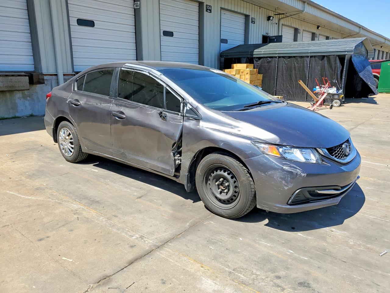 2015 Honda Civic Lx Gray vin: 19XFB2F57FE114547