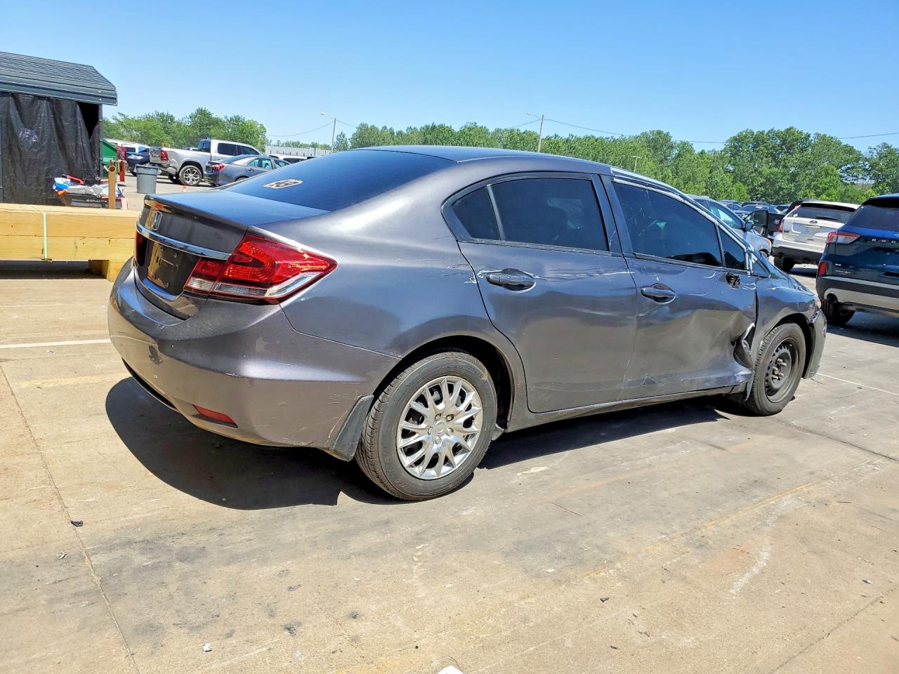 2015 Honda Civic Lx Gray vin: 19XFB2F57FE114547